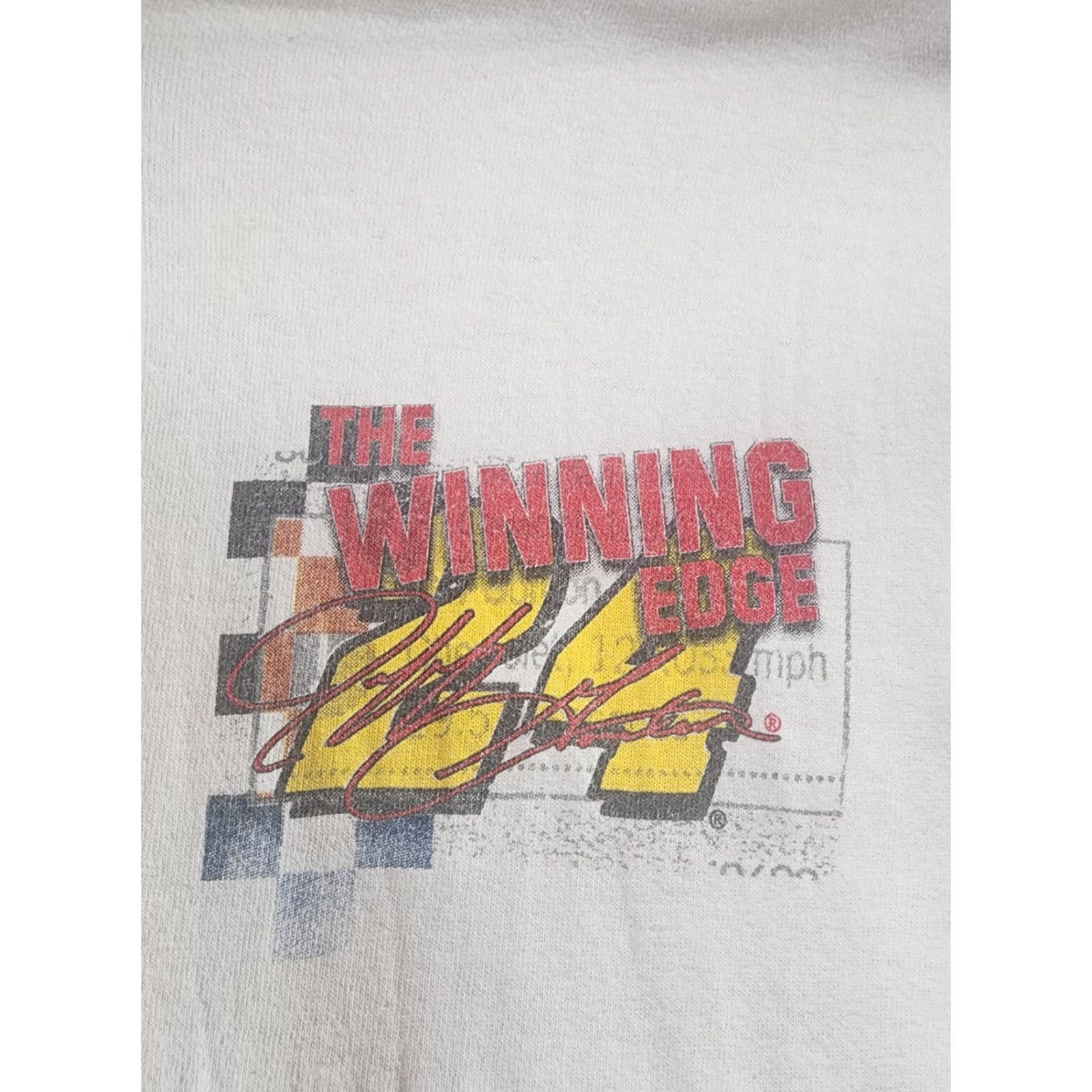 NASCAR VINTAGE 1999 Jeff Gordon Winning Edge NASCAR Large Shirt Distressed Men L White Graphic Tee Shoes? Size US L / EU 52-54 / 3 - 2 Thumbnail