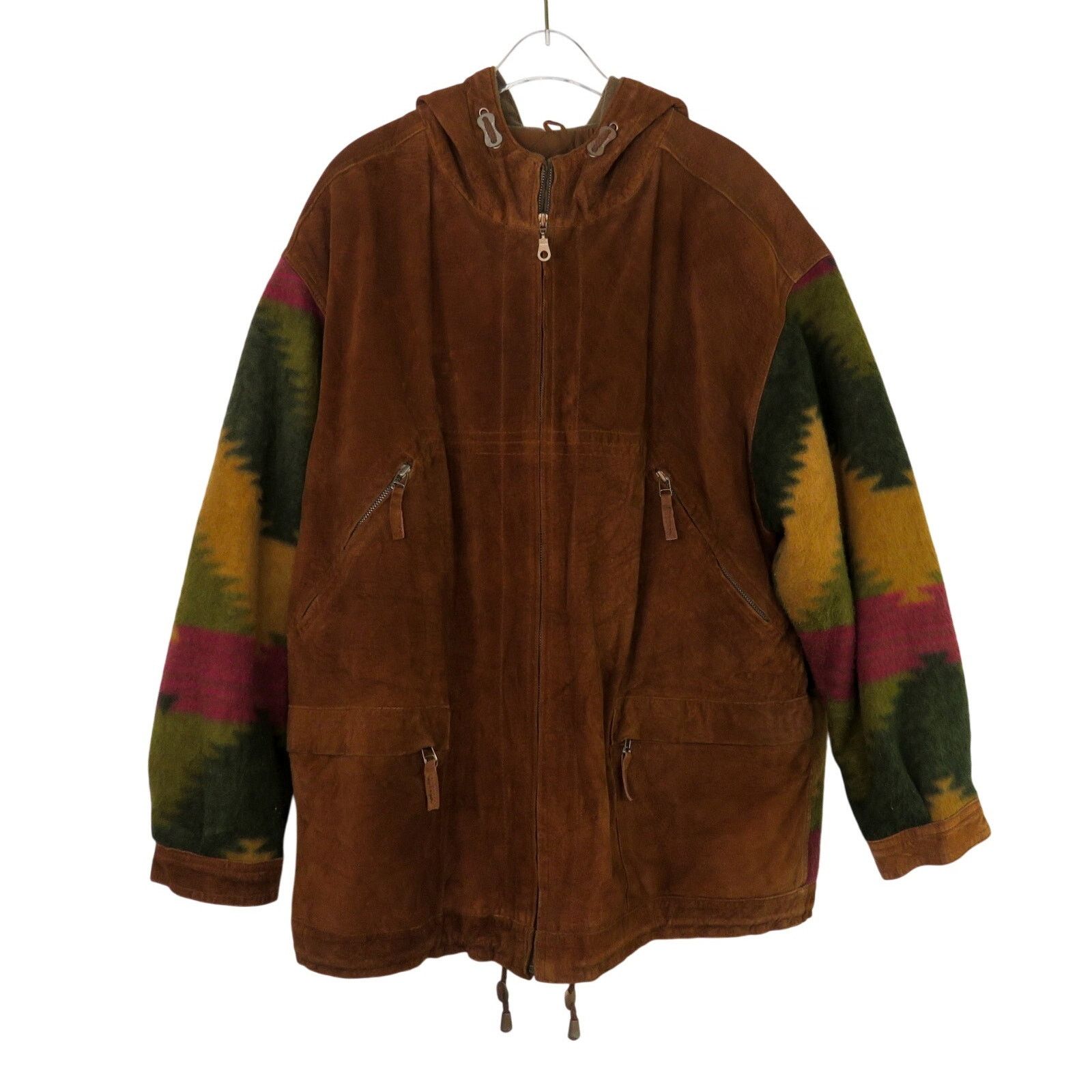 Vintage 80s Winlit Vintage Leather Jacket Brown Suede Western Large Size US L / EU 52-54 / 3 - 6 Thumbnail
