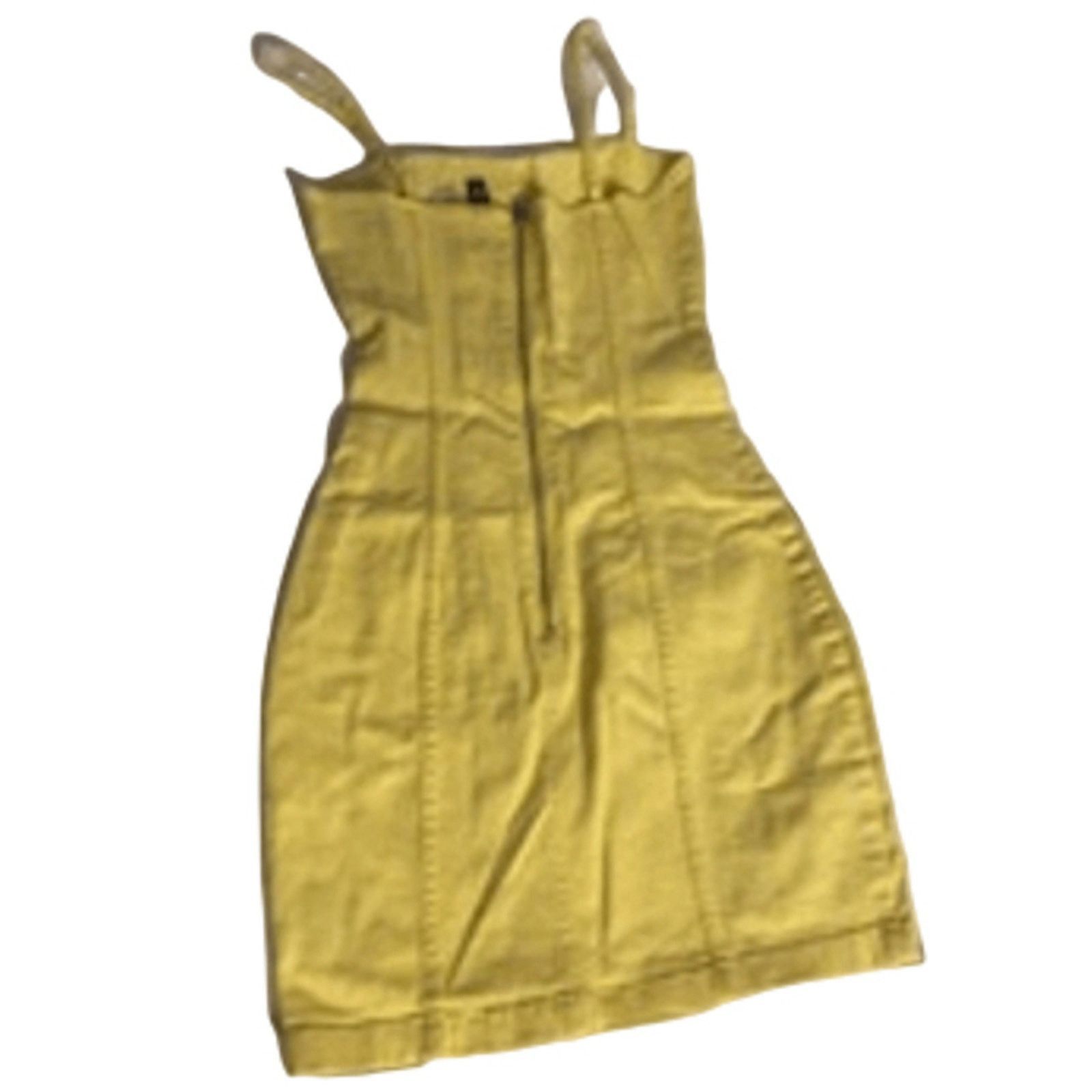 H&M H&M Divided Bodycon Mini Dress Yellow Corset Style XS Size XS / US 0-2 / IT 36-38 - 5 Thumbnail