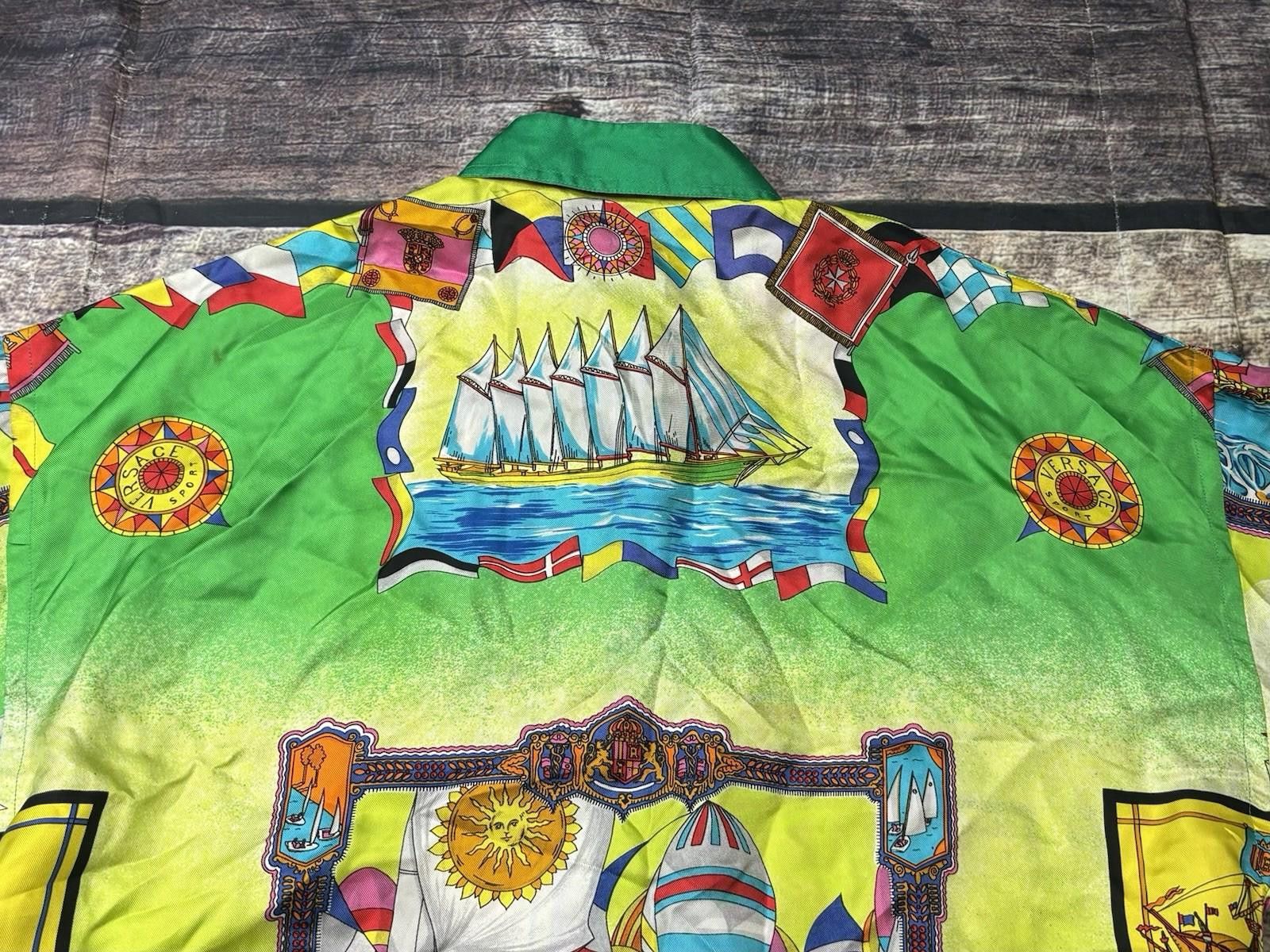 Versace Versace Sport Silk Shirt Mens IT 40 US M Sailboats Sun Italy Size US M / EU 48-50 / 2 - 9 Thumbnail