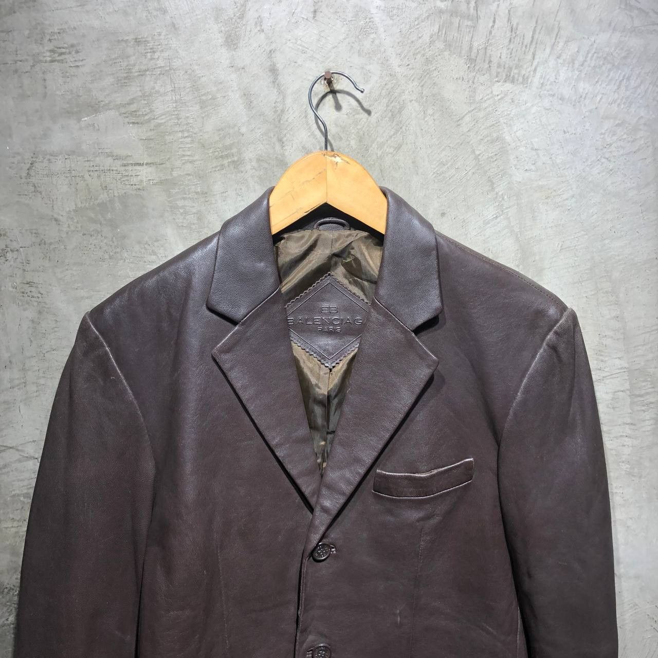 Balenciaga Balenciaga Nicholas Ghesquire Leather Blazer Size US M / EU 48-50 / 2 - 2 Thumbnail