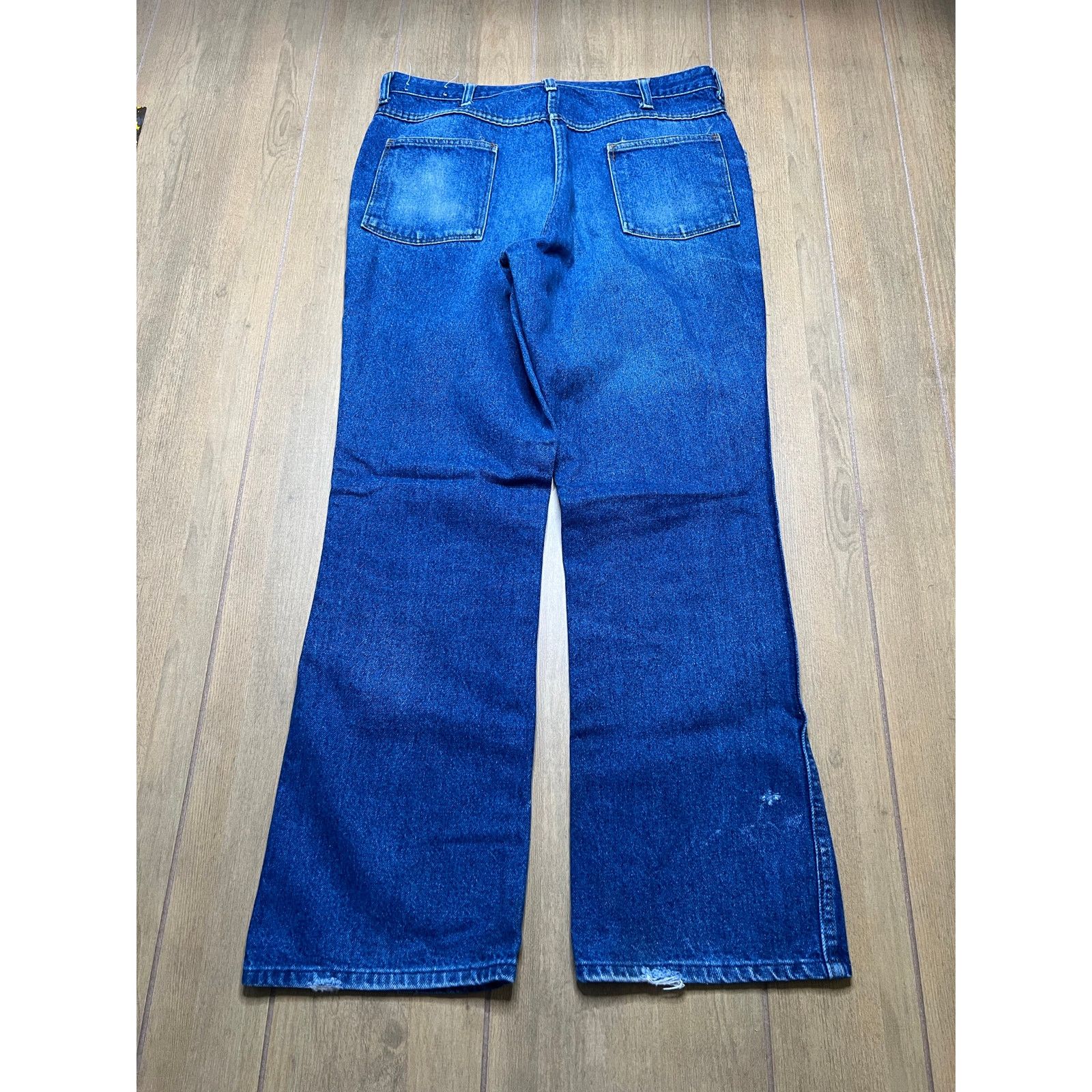 Vintage Vintage 70s 80s Blue Denim Jeans Talon Zipper USA 36x32 Size US 36 / EU 52 - 2 Thumbnail