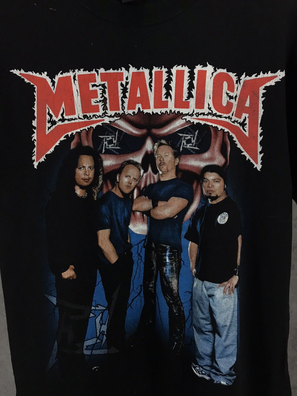 Band Tees Metallica vintage rock band skull overprinted tee Size US L / EU 52-54 / 3 - 4 Thumbnail