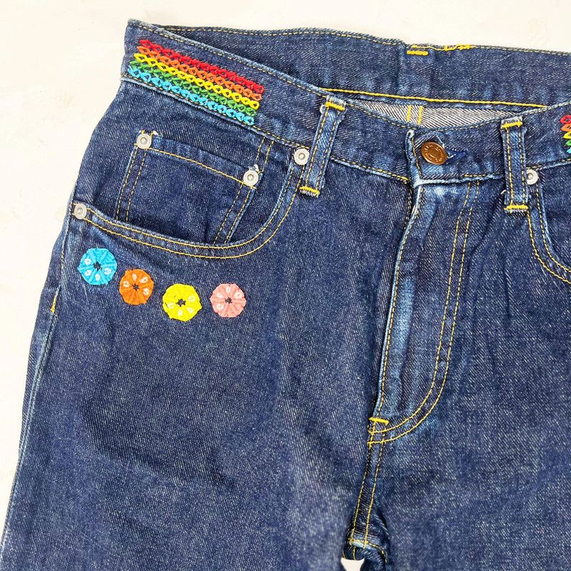 Hysteric Glamour 90's Hysteric Glamour Embroidered Jeans Size 29" - 3 Thumbnail