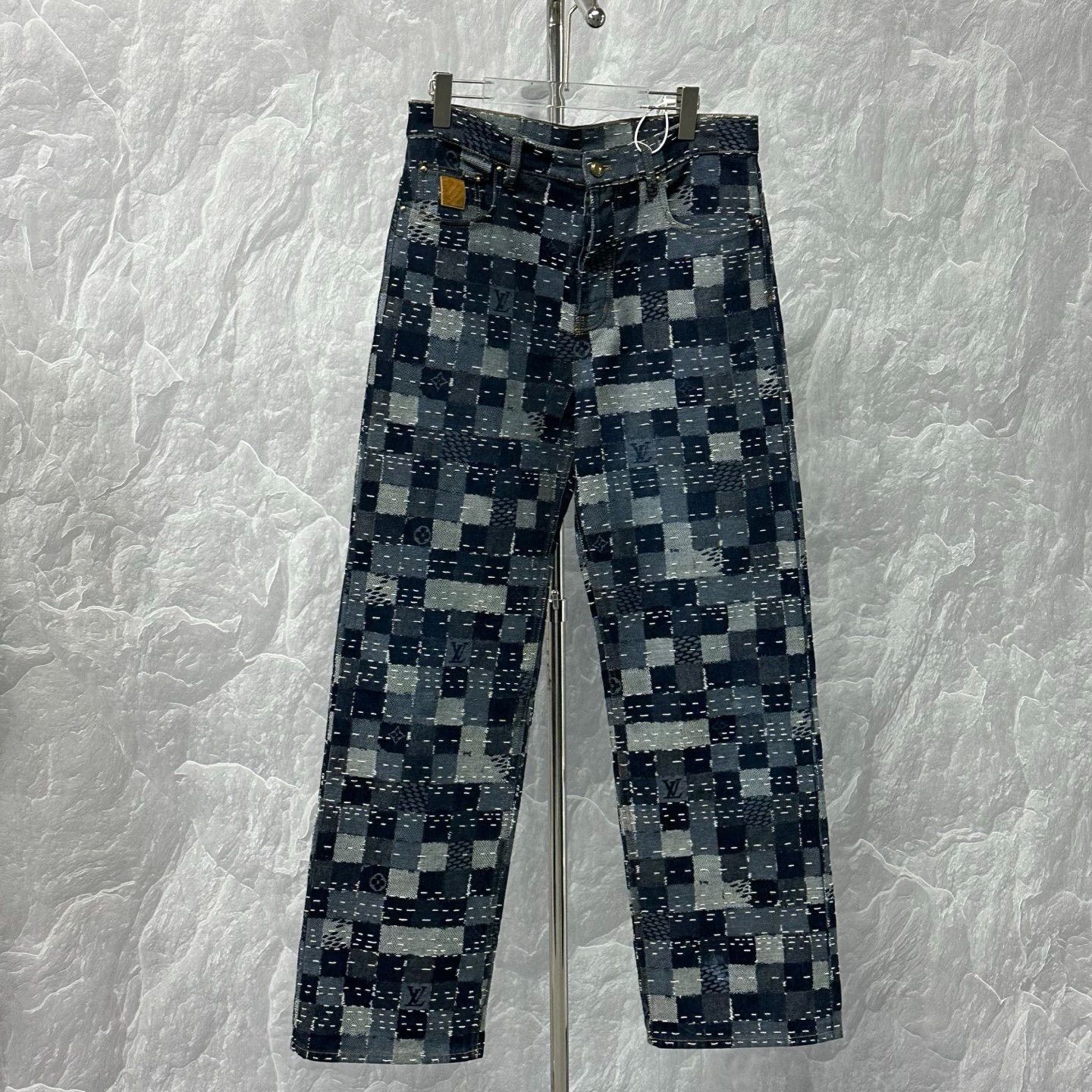 Nigo Louis Vuitton Nigo Checkerboard Denim Pants Size US 30 / EU 46 - 1 Thumbnail