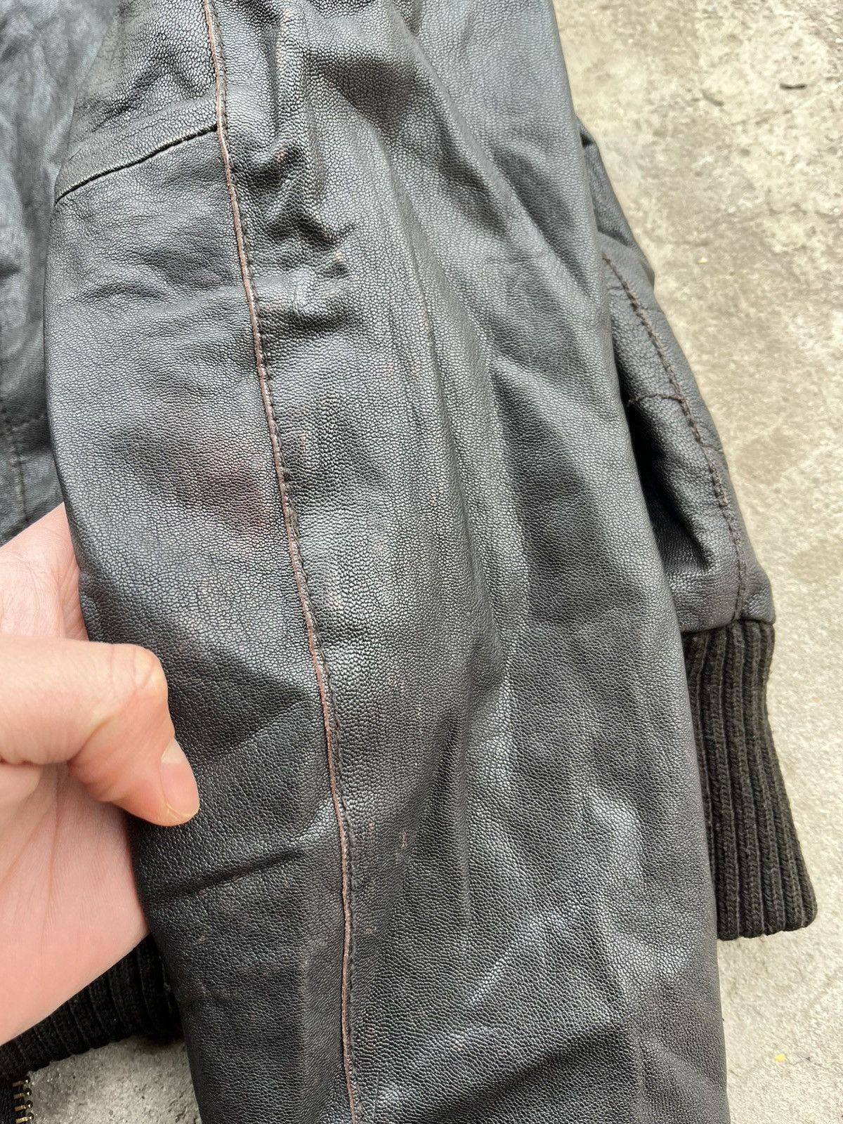 Allsaints × Japanese Brand Vintage Allsaints Avant Garde Japanese Faded Leather Jacket Size XS / US 0-2 / IT 36-38 - 24 Thumbnail