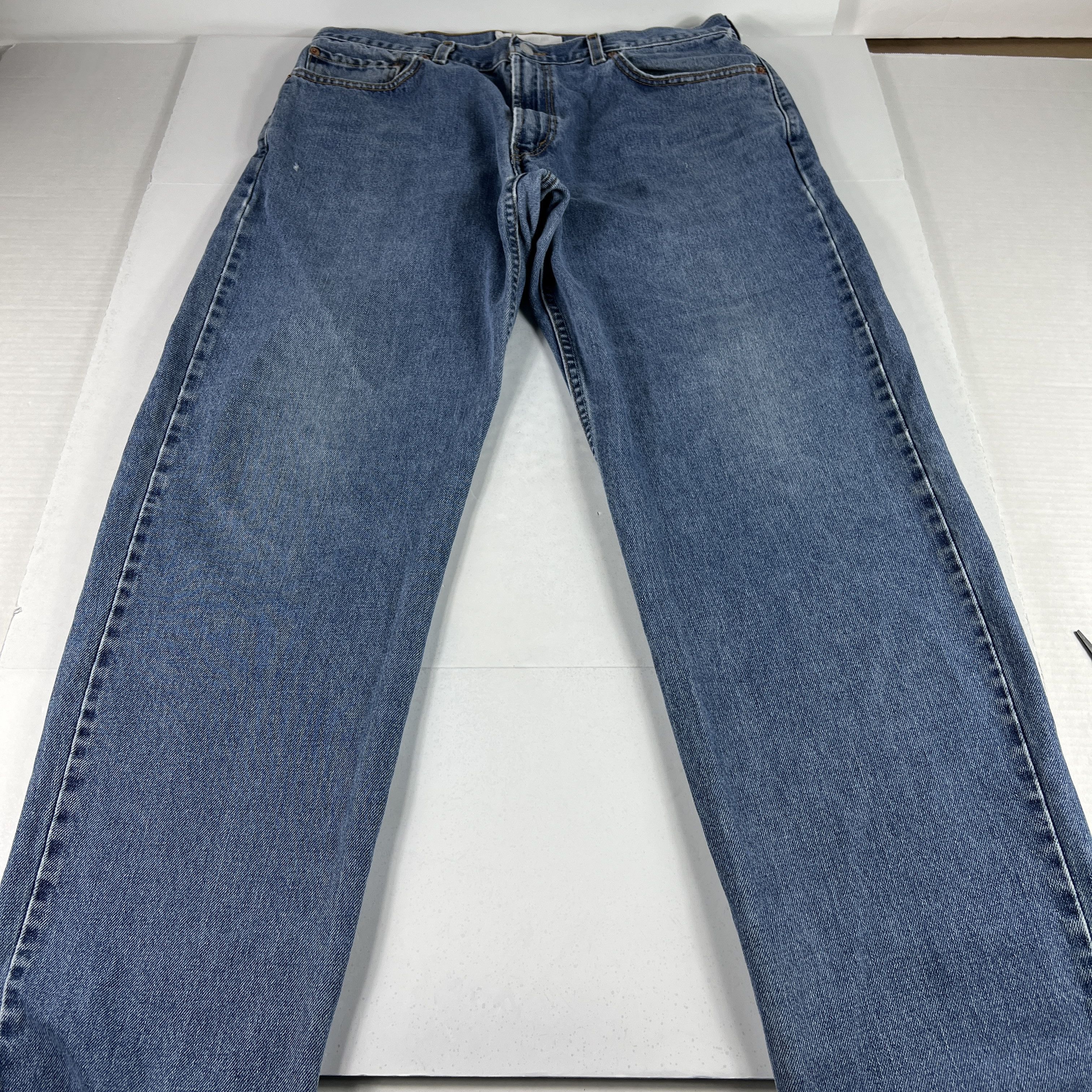 Levi's × Vintage Y2K Levi's Jeans 550 Relaxed Fit Blue Faded Cotton Denim Size US 35 - 1 Thumbnail
