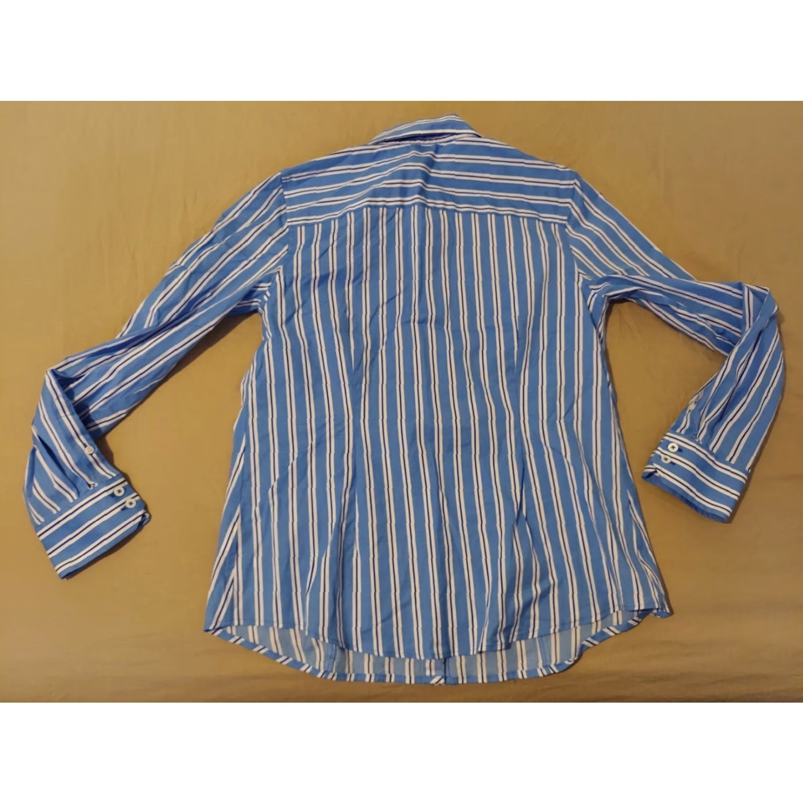 Talbots Womens Talbots Dress Shirt Blouse 8 Blue Cotton Shirt Womens 8 Blue Cotton Blouse Talbots Shirt Size M / US 6-8 / IT 42-44 - 4 Thumbnail