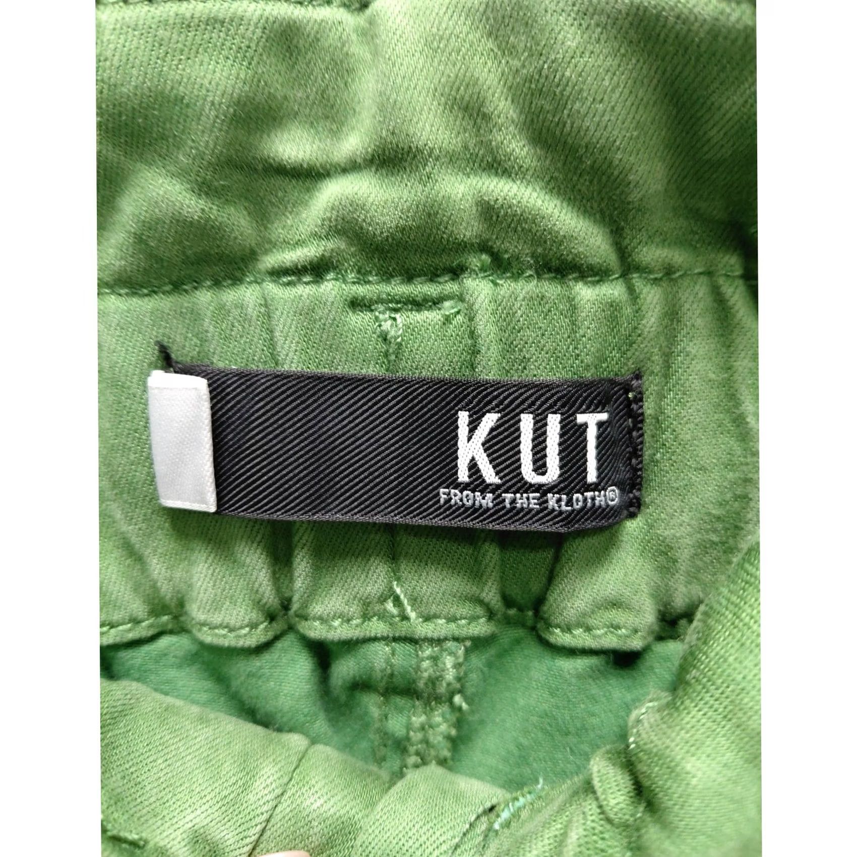 Vintage VINTAGE KUT FROM THE KLOTH Rachael Paper Bag Waist Pants Green Size 8 Women Regular High Rise Comfort Solid Spring Fall 90s Mens Womens Size 30" / US 8 / IT 44 - 6 Thumbnail