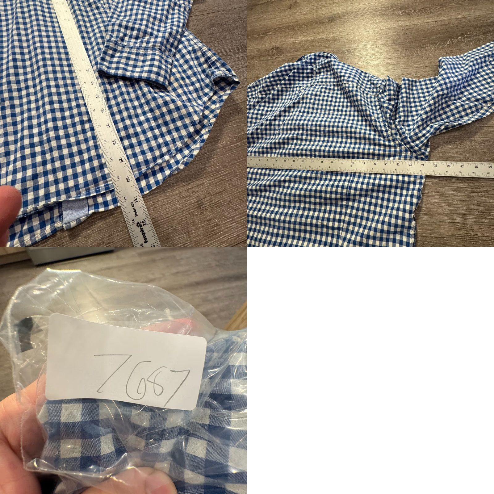 Banana Republic Banana Republic Shirt Mens XL Blue Gingham Check Grant Fit Cotton Button Up Size US XL / EU 56 / 4 - 8 Thumbnail