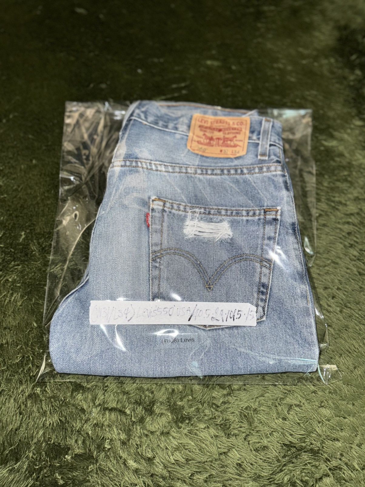 Levi's [W31/L34] Levis 550 USA destroyed denim pants indigo Size US 31 - 12 Thumbnail