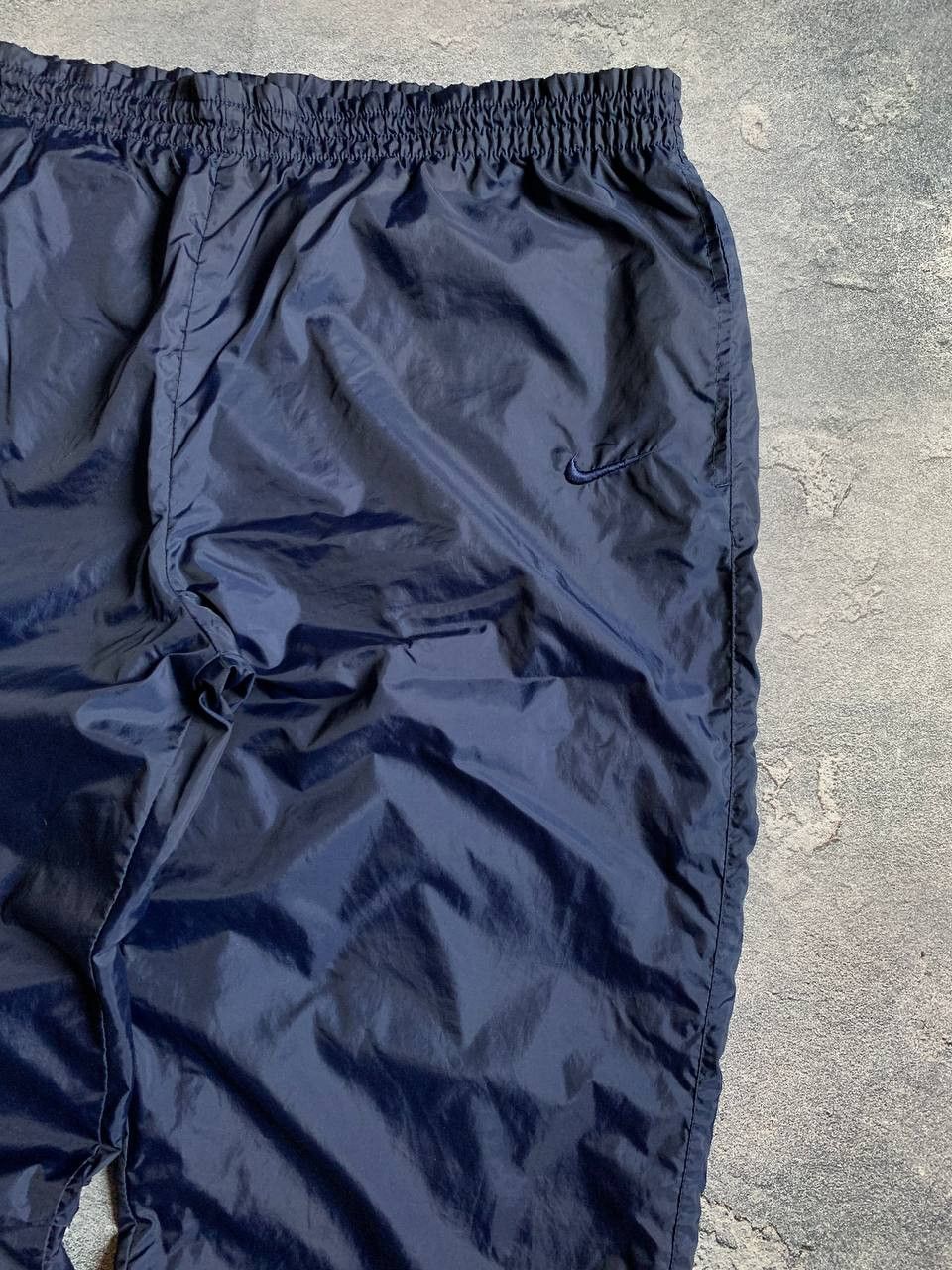 Nike Nike Vintage Track Pants Navy Nylon Wide Leg 90s Style Size US 38 / EU 54 - 3 Thumbnail