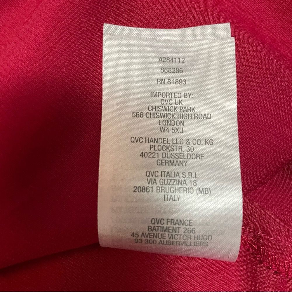 Halston H by Halston Red Sheer Layered V-Neck Tunic Top | Size 1X Size XL / US 12-14 / IT 48-50 - 7 Thumbnail
