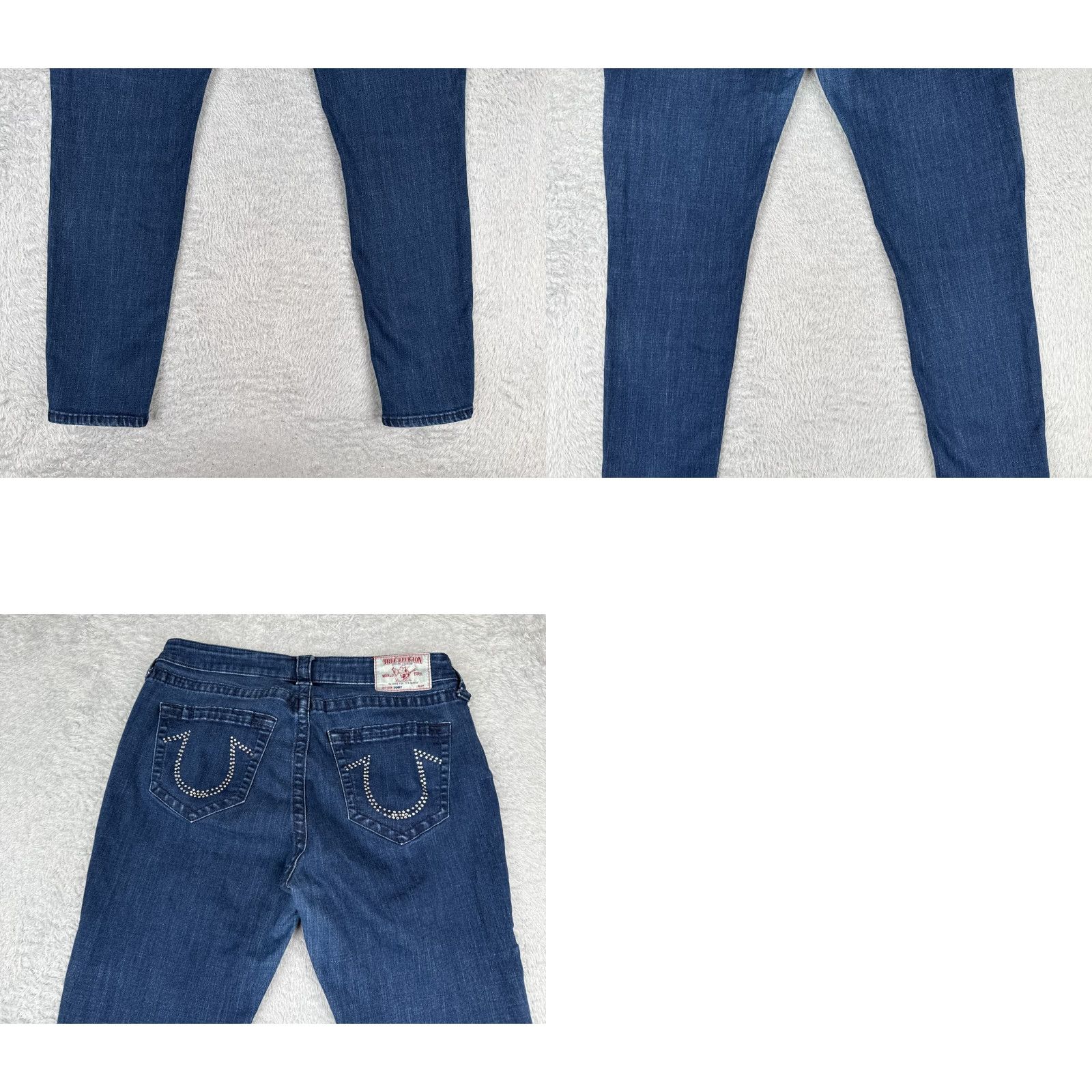 True Religion True Religion Jeans Women 32 Blue Denim Skinny Mid Rise Cotton Blend Bling 31x28 Size 24" / US 00 / IT 34 - 10 Thumbnail