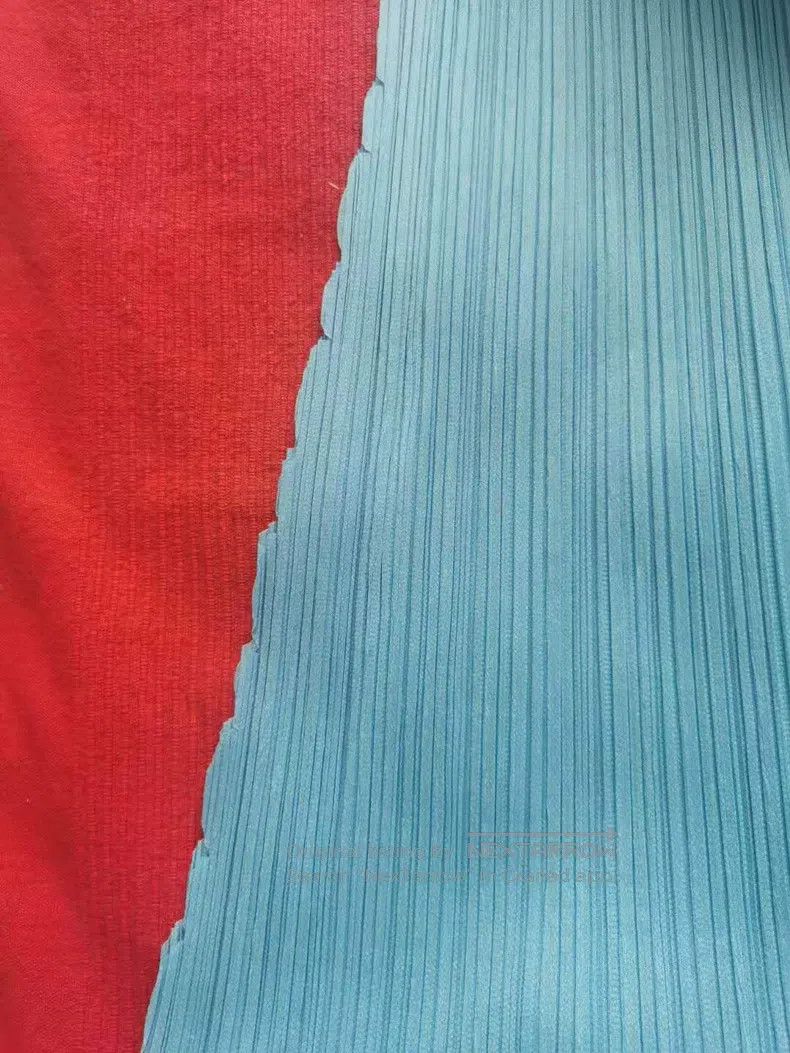 Issey Miyake Issey Miyake size:3 Sawtooth Edge Water Blue Long Dress Size 22" - 4 Thumbnail