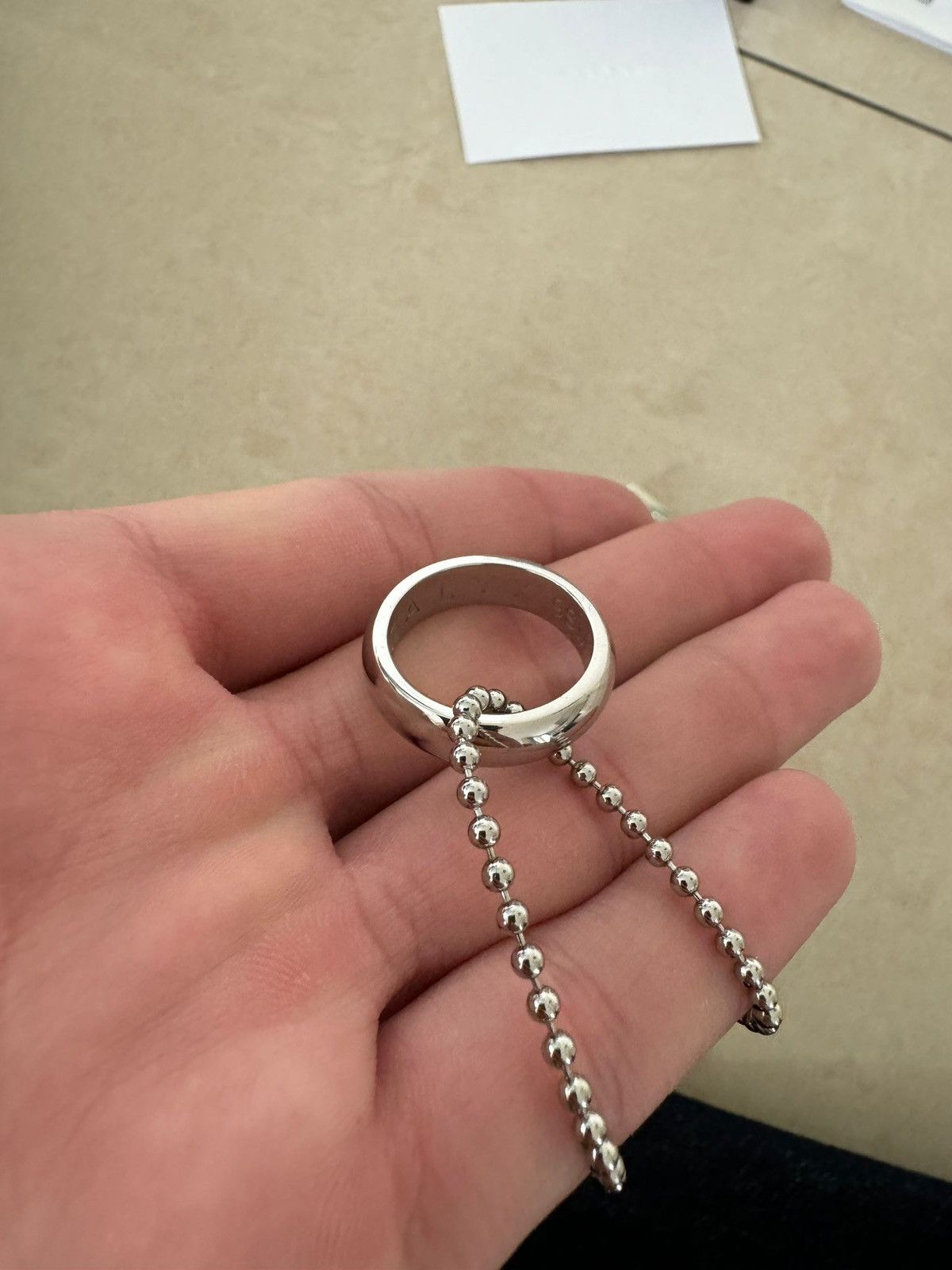 1017 ALYX 9SM 1019 ALYX 9SM Double Ring Necklace Silver SS22 BRAND NEW Size ONE SIZE - 2 Thumbnail