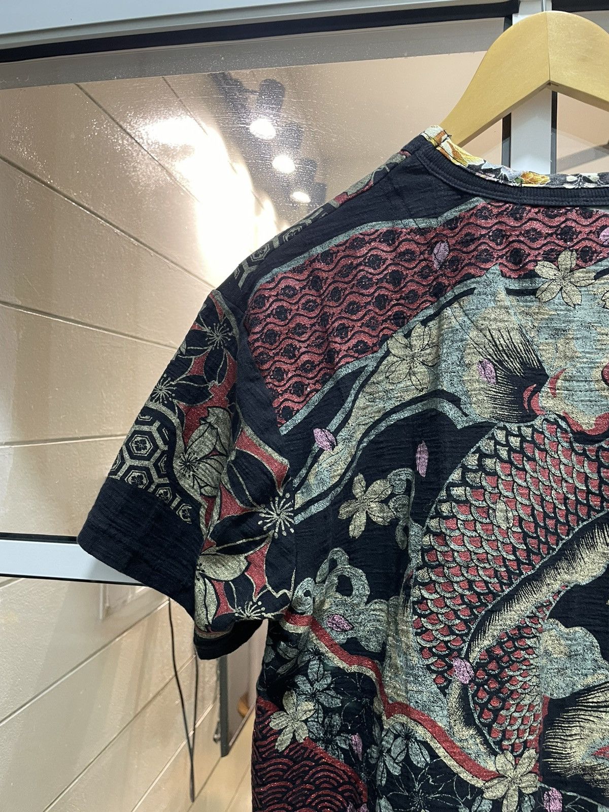 Karakuri Tamashii Vintage Karakuri Tamashi Embroidery Fish Koi Tee (Loopwheel) Size US M / EU 48-50 / 2 - 10 Thumbnail