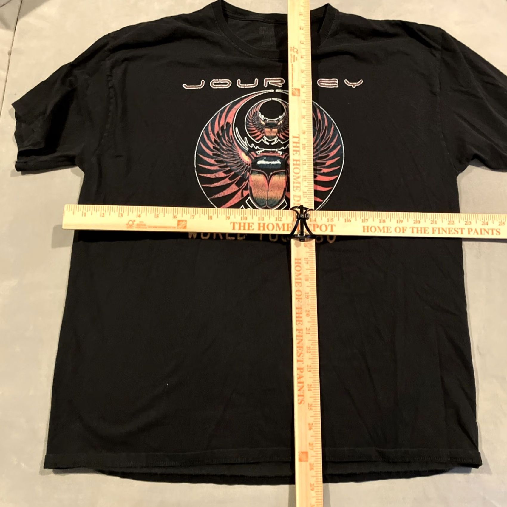 Vintage American Classics Journey 1980 World Tour Departure Album T Shirt XL Men Black Short Sleeve Crew Neck Graphic Print T-Shirt Size US XL / EU 56 / 4 - 4 Thumbnail