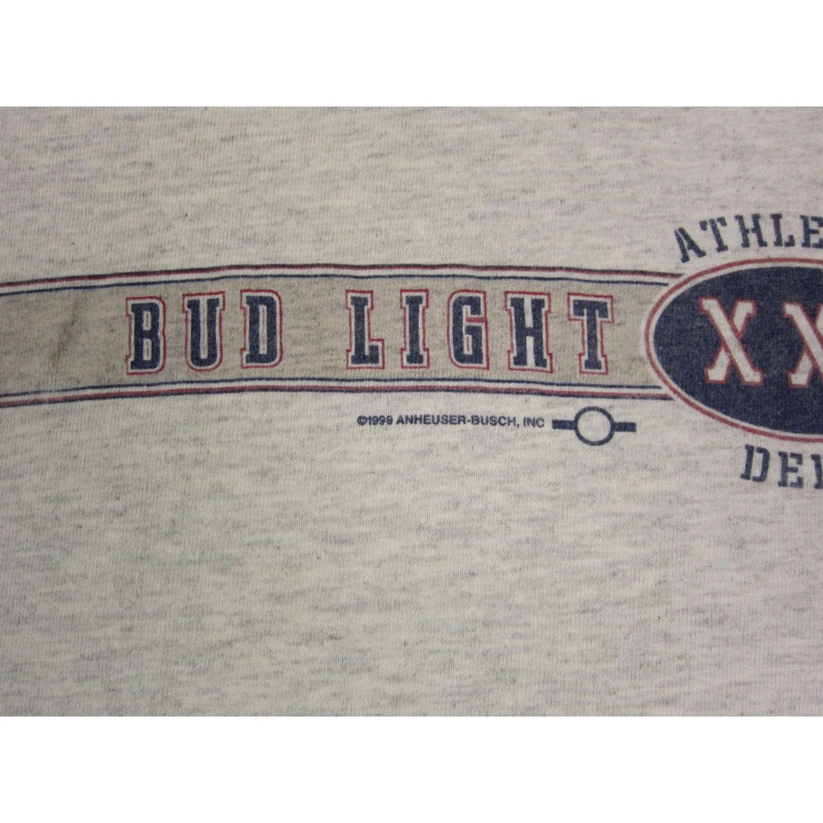 Hanes VINTAGE Hanes Bud Light Shirt Mens XL Gray Short Sleeve Crew Neck Logo 90s California Florida 80s 90s Ventage Shirt Mens XL Gray Size US XL / EU 56 / 4 - 4 Thumbnail