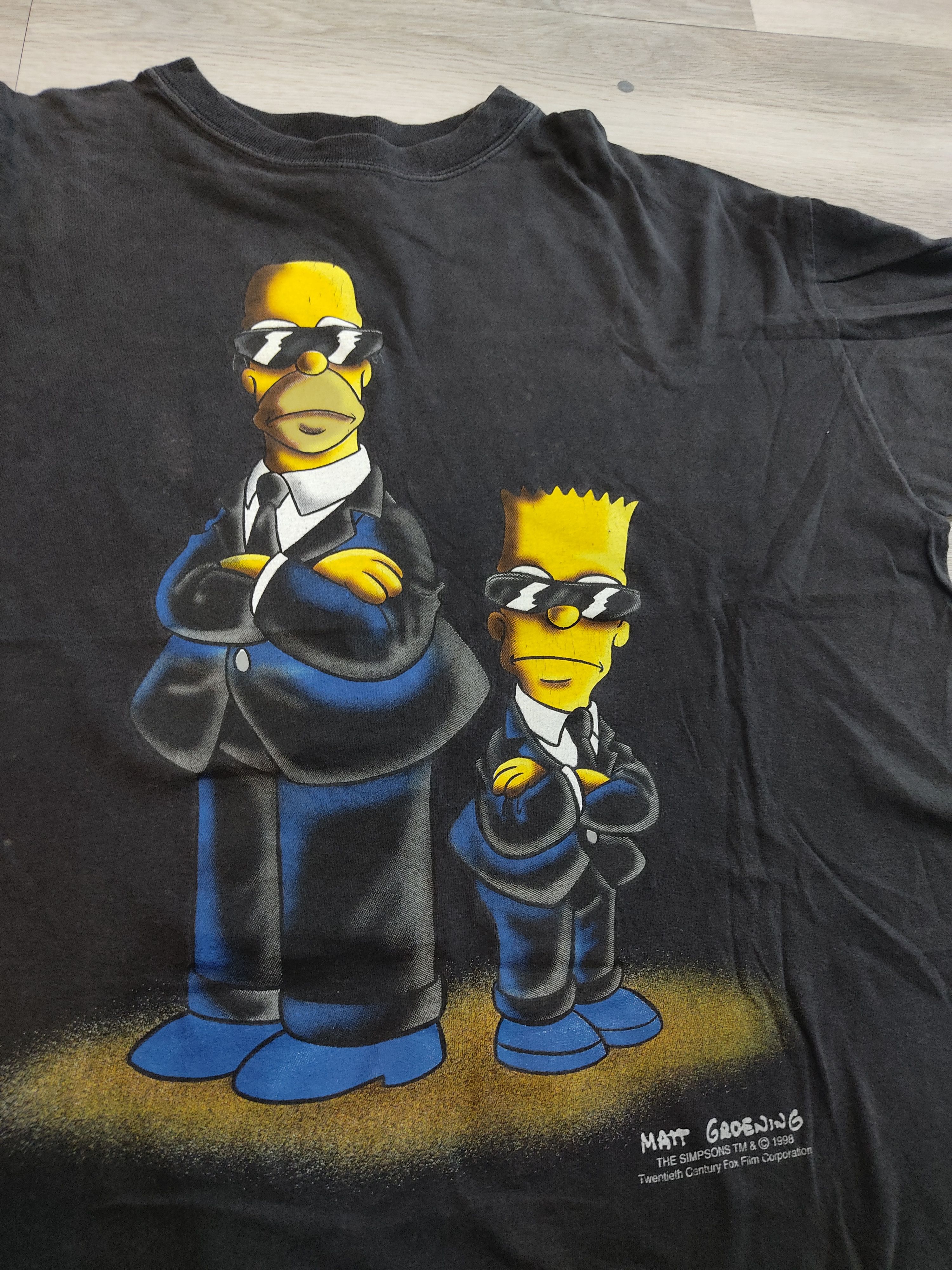 Vintage THE SIMPSONS MEN IN BLACK 1998 Size US M / EU 48-50 / 2 - 5 Thumbnail