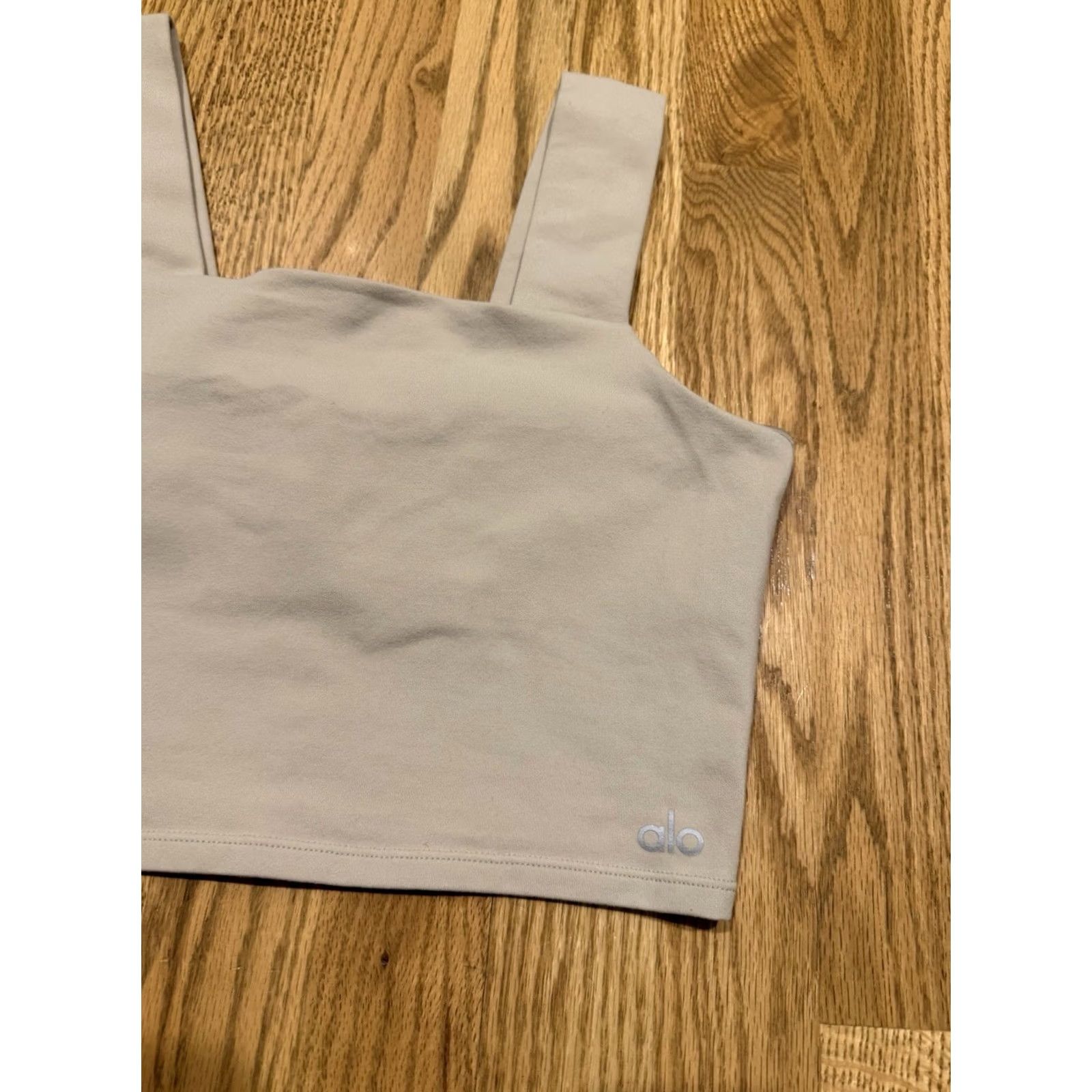 Alo ALO Yoga Cropped Tank Top Women’s Size Small Beige Tan Stretch Tank Sleeveless Pullover Gym Yoga Activewear Athletic Size S / US 4 / IT 40 - 3 Thumbnail
