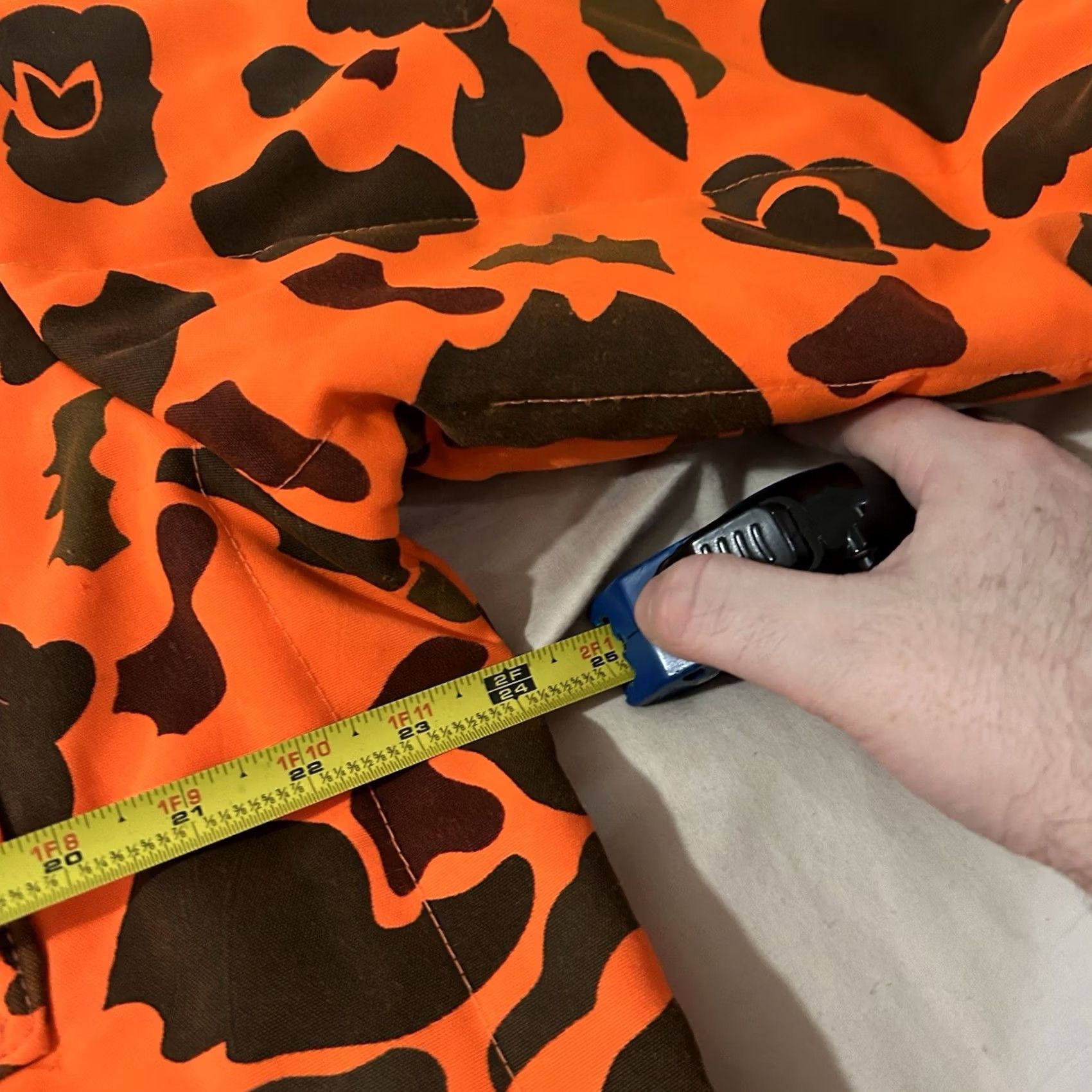SafTbak VINTAGE Satbak Chiller Killer Orange Camouflage Puffer Jacket L Mens 80s Size US L / EU 52-54 / 3 - 6 Thumbnail