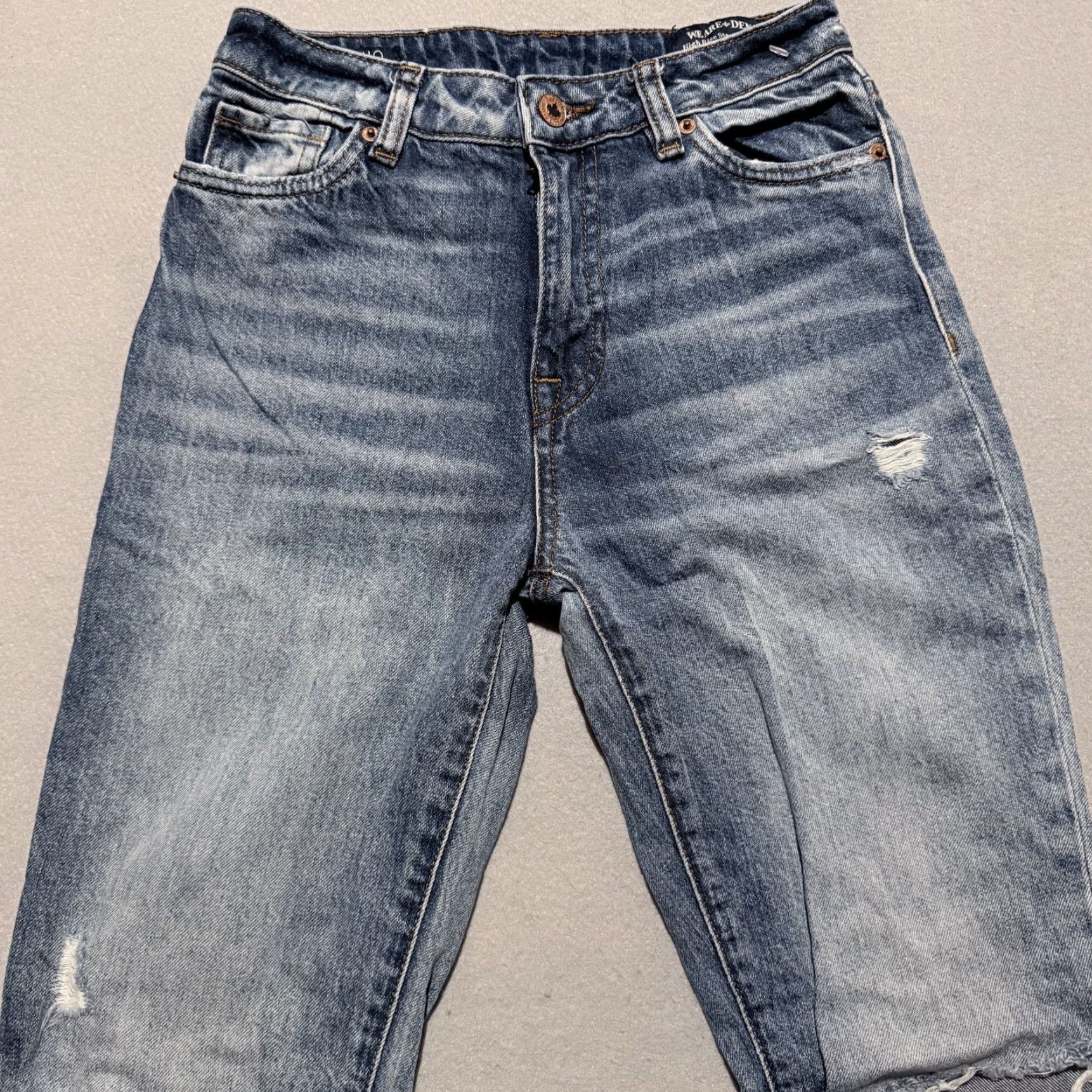 Buffalo David Bitton Buffalo Jeans Blue Distressed Jayden Straight 25x28 Women Denim Modern 90s City N/A Size 42" / US 20 - 3 Thumbnail