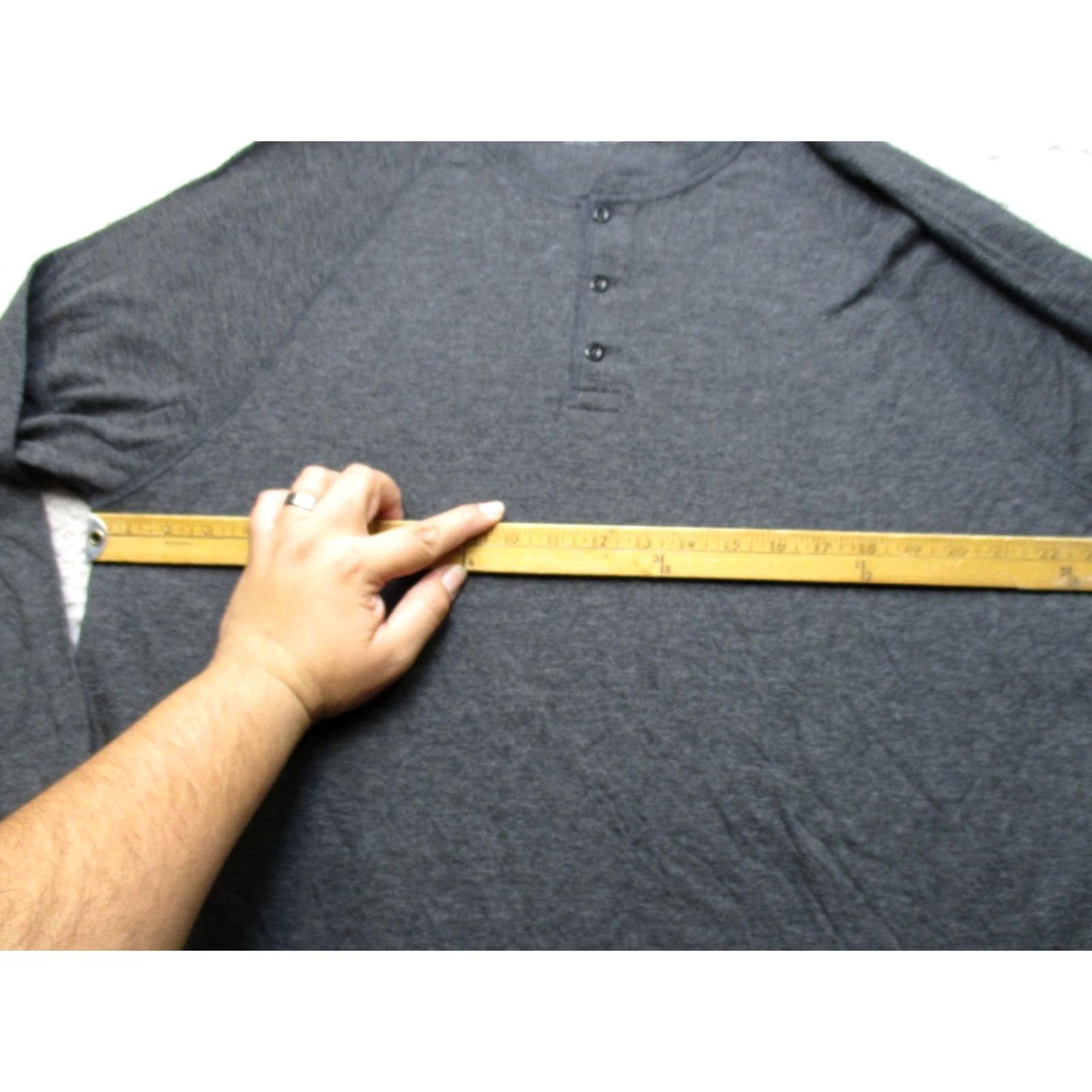 Faherty Faherty Henley Shirt Mens 2XL Charcoal Cloud Cotton Long Sleeve Pima Modal Size US XXL / EU 58 / 5 - 6 Thumbnail