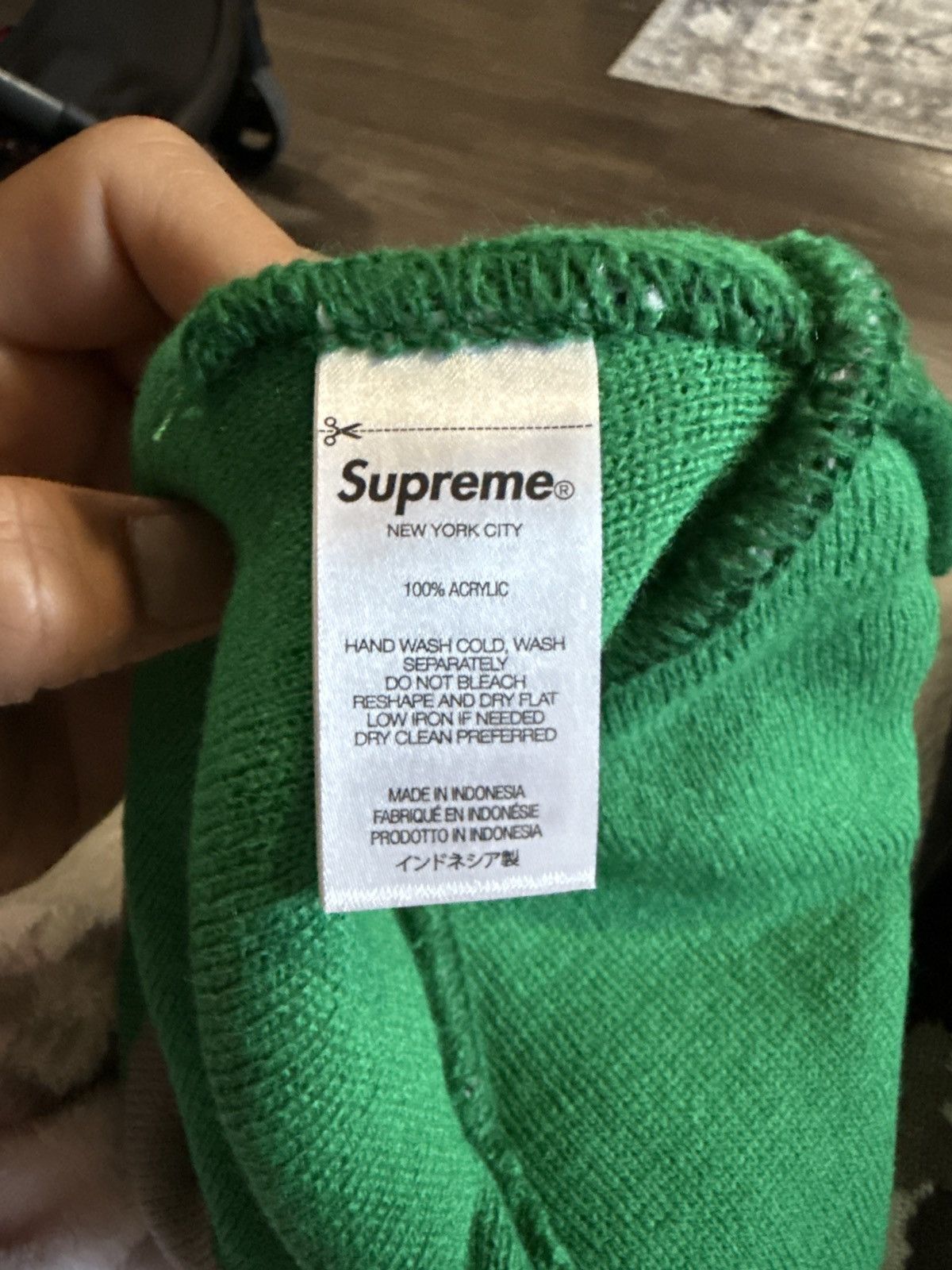 Supreme Supreme Green Camo Beanie Size ONE SIZE - 3 Thumbnail