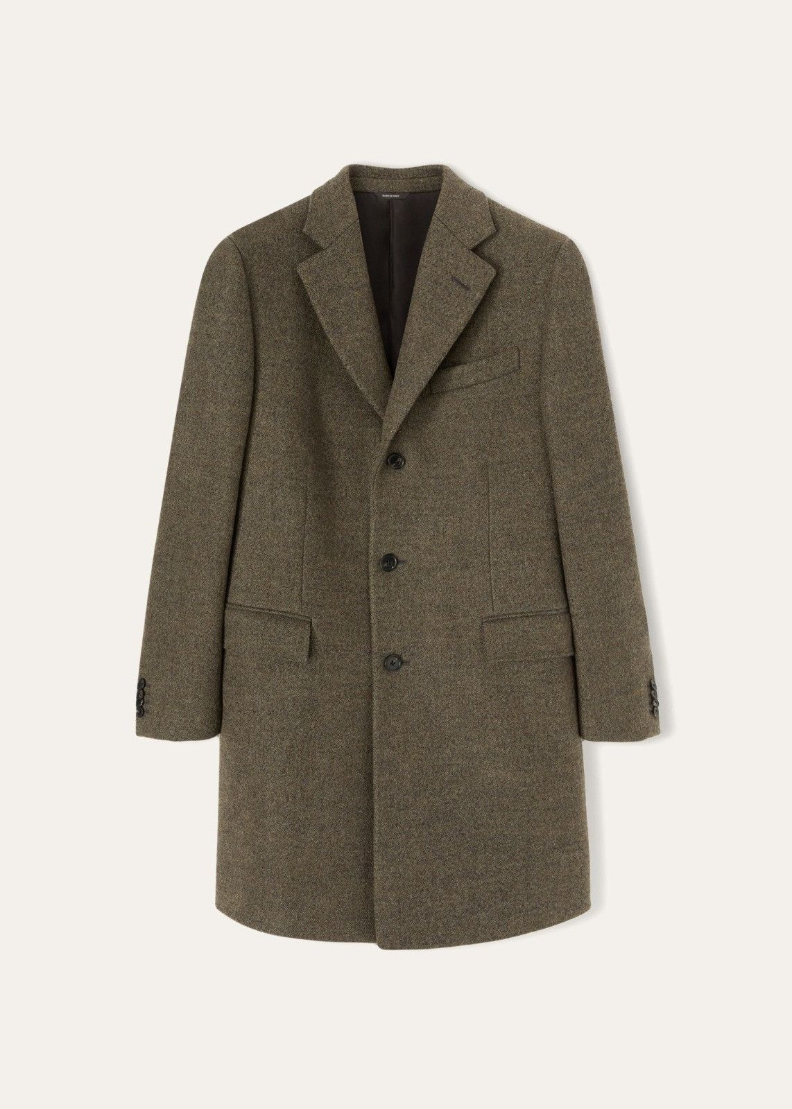 o1srvl11e1124 Torino Felted Wool Overcoat in Brown