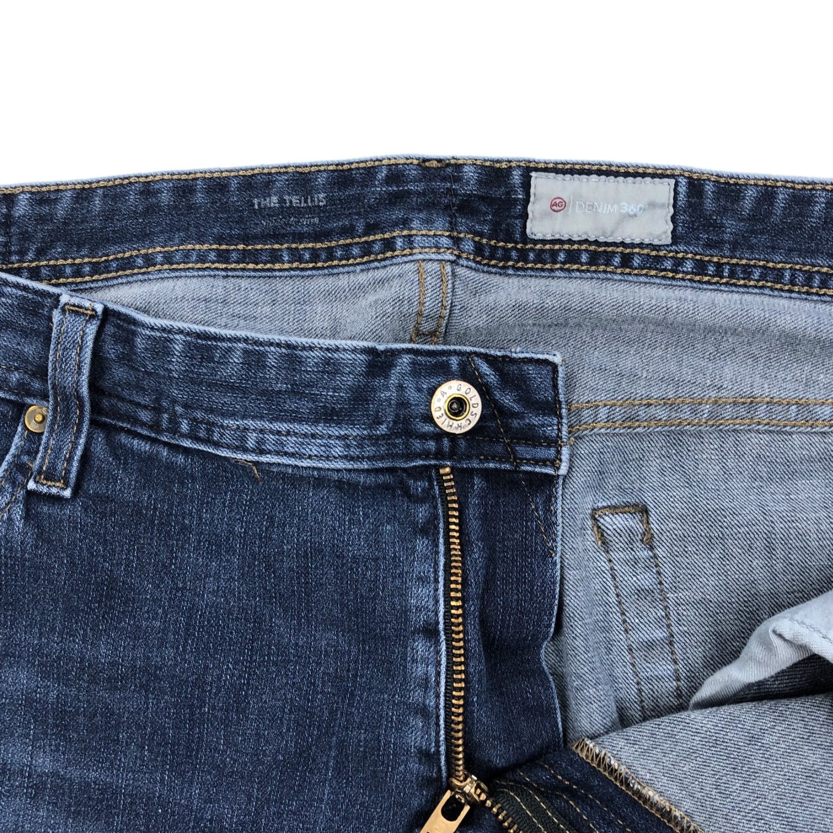 Vintage AG Adriano Goldschmied Jeans The Tellis Slim Straight Dark Wash 40x32 Men Denim 5-Pocket Size US 40 / EU 56 - 6 Thumbnail