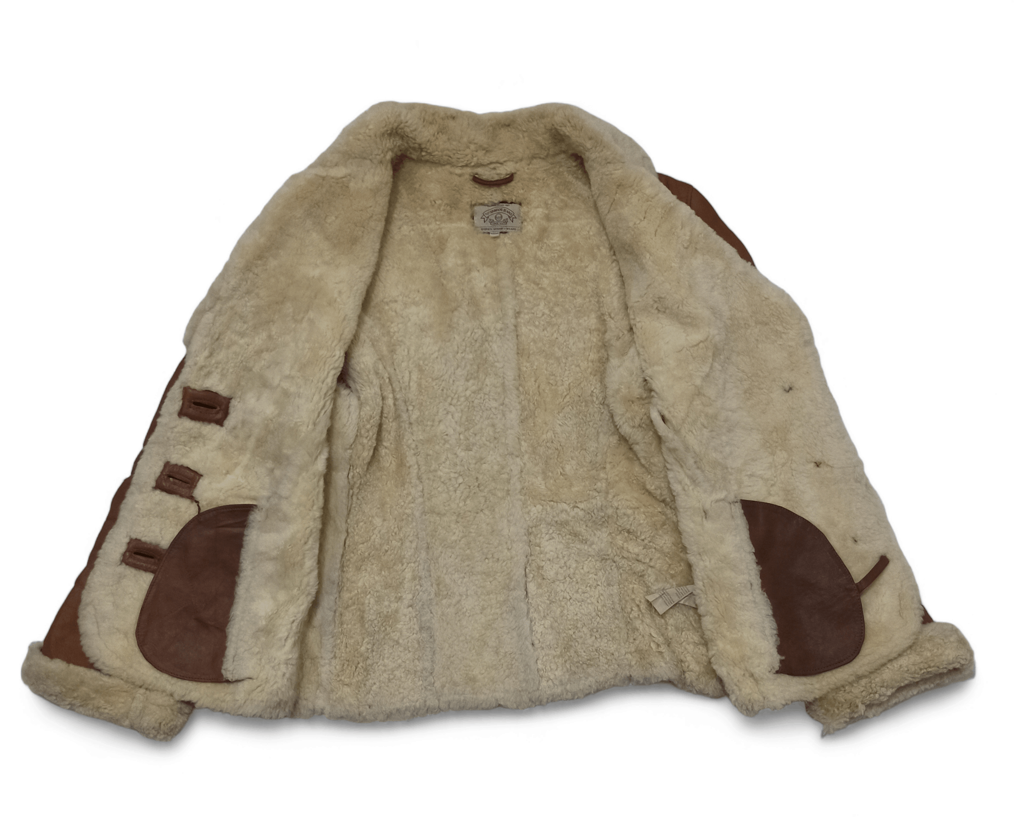 Giorgio Armani Vintage 80s Giorgio Armani Shearling Leather Jacket Size M / US 6-8 / IT 42-44 - 4 Thumbnail