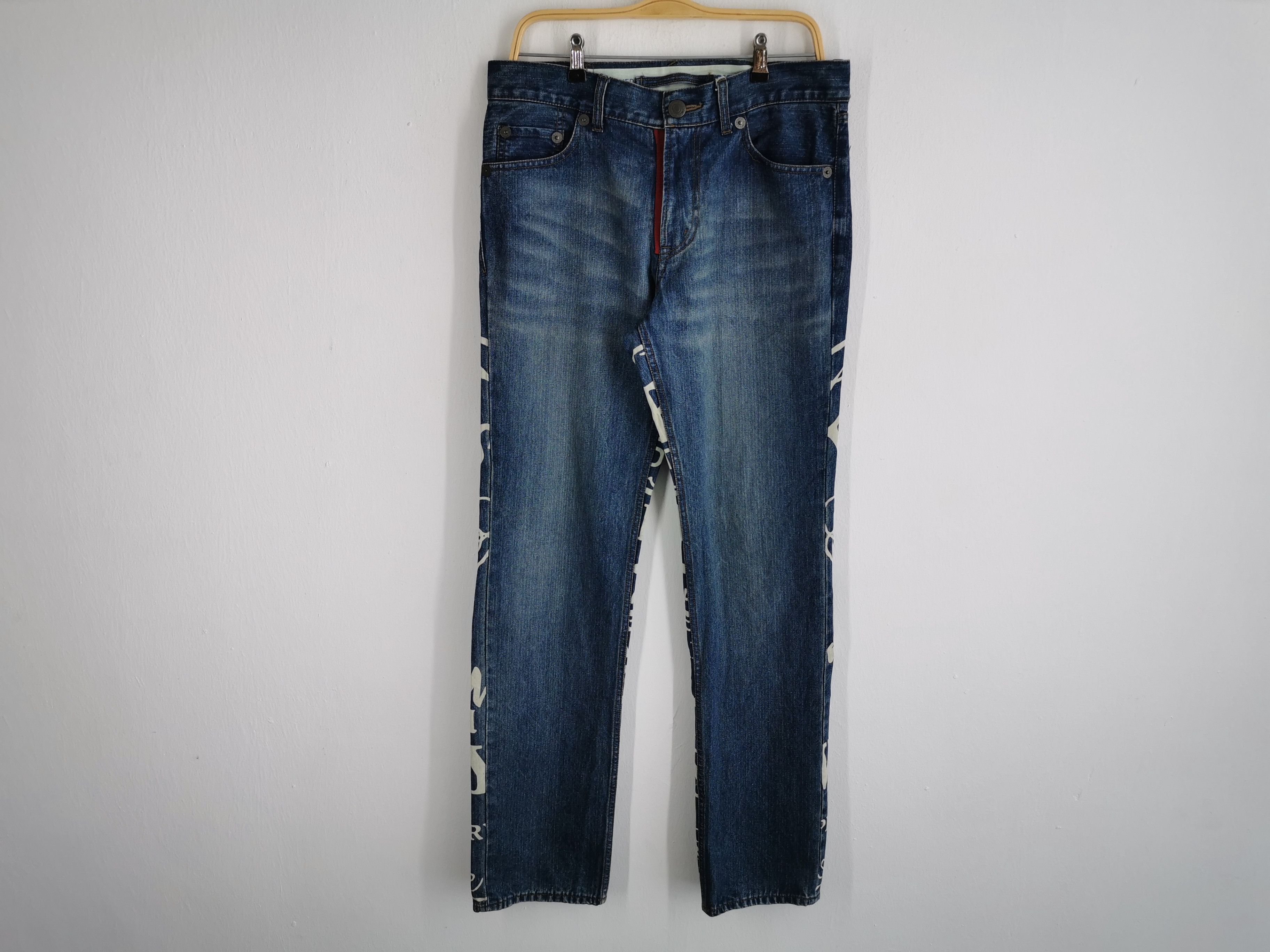 PPFM Vintage PPFM Overprint Denim Jeans Size L Waist 31 Size US 31 - 2 Thumbnail