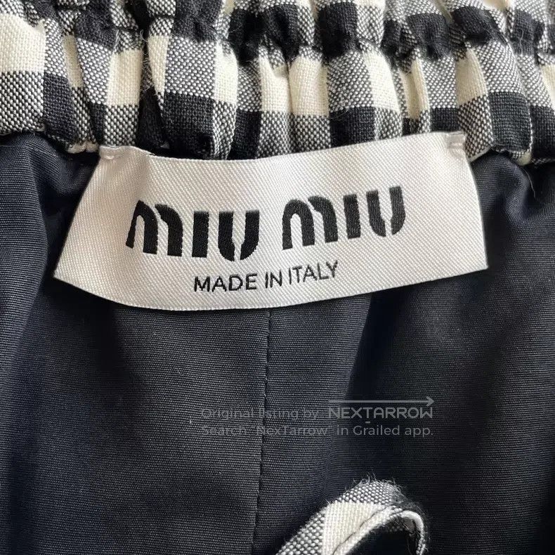 Miu Miu Miu Miu Green Check Mini Skirt i Size 37" - 4 Thumbnail