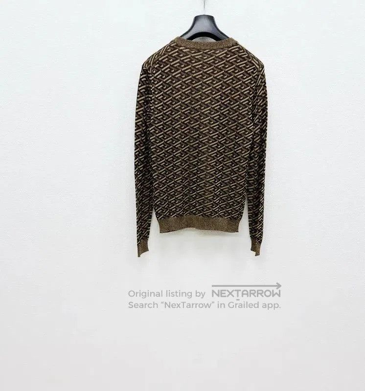 Versace Versace Brown Long Sleeve Knit Sweater . Size US S / EU 44-46 / 1 - 5 Thumbnail