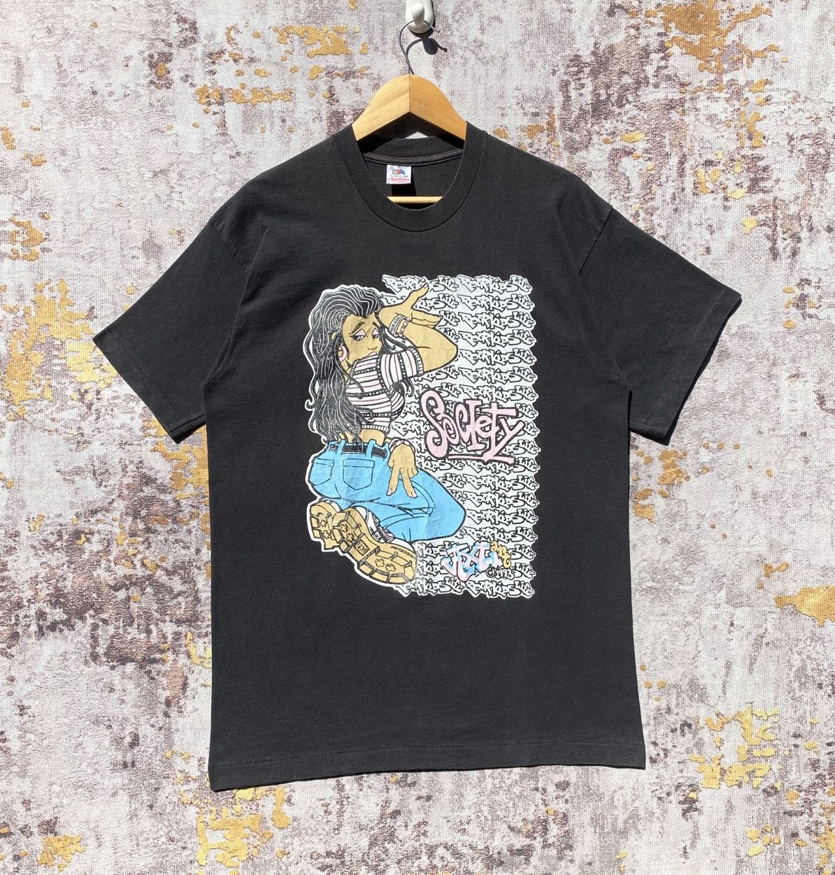 Arts & Science Vintage 90s Society Gravity Art Shirt Society Girl Hip hop Size US M / EU 48-50 / 2 - 1 Thumbnail