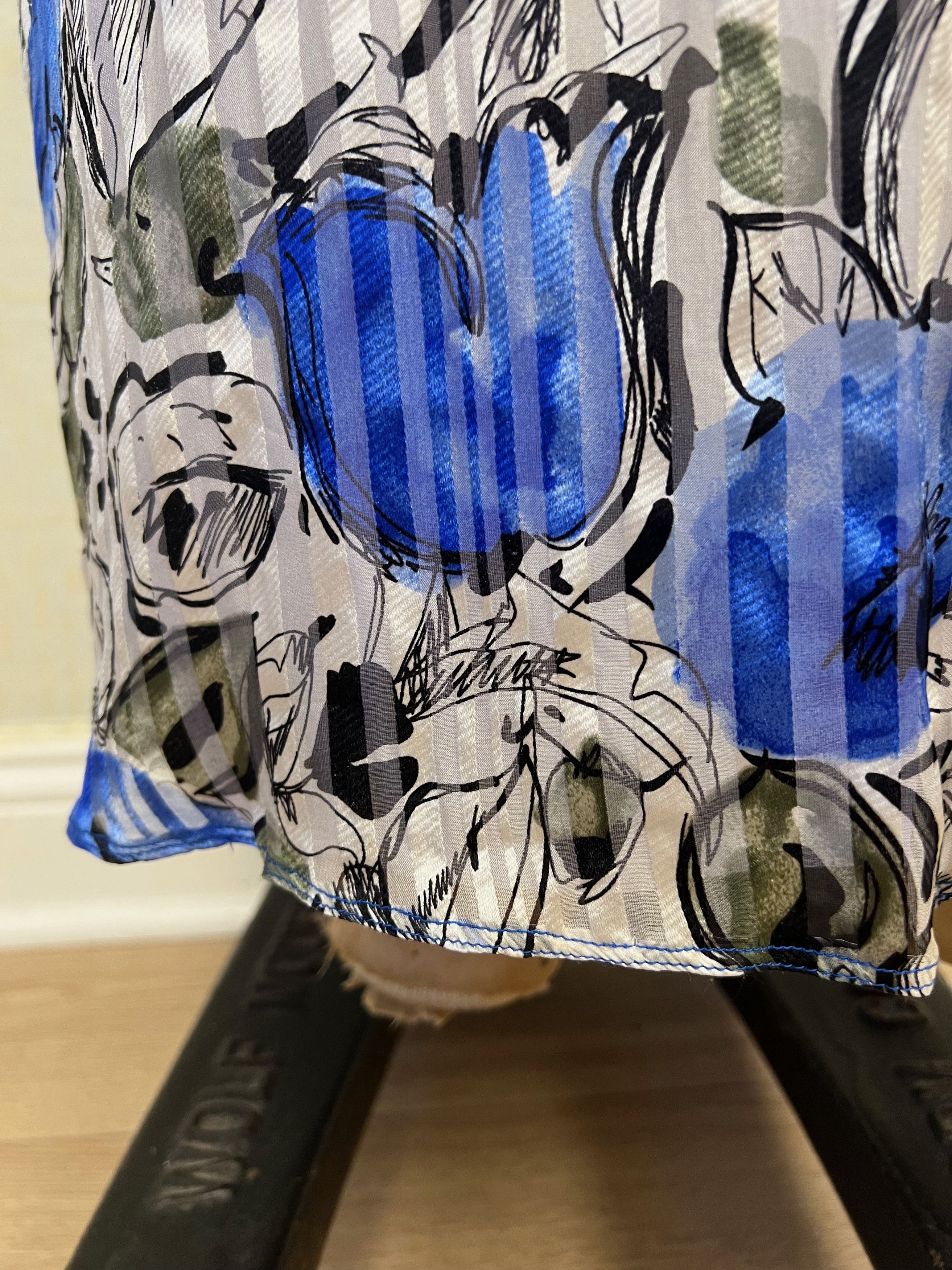 Vintage EUC Vintage 80s Sheila de Vries Silk Floral Maxi Dress Size M / US 6-8 / IT 42-44 - 8 Thumbnail