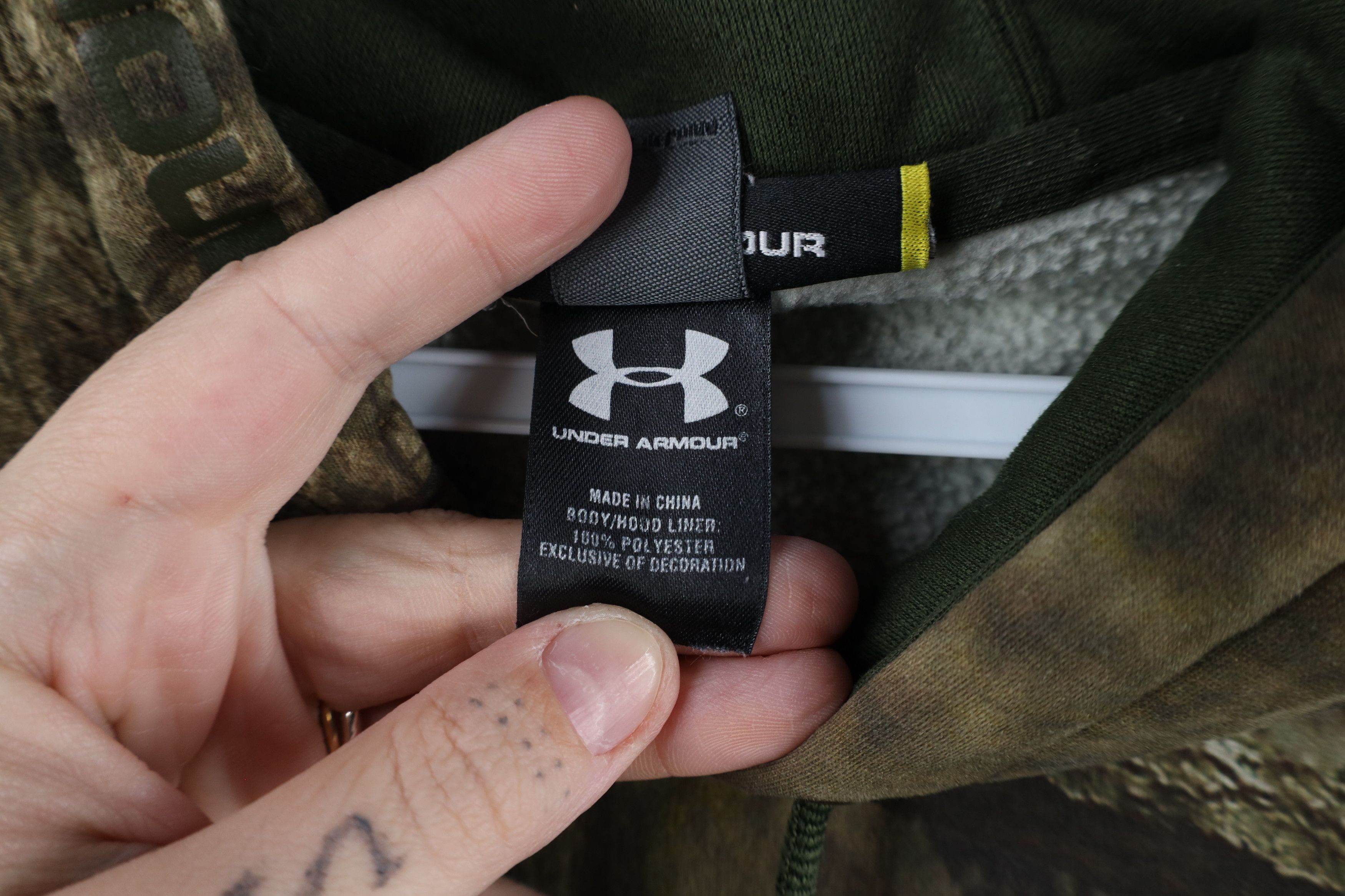 Under Armour × Vintage Under Armour Big Logo Infinity Camouflage Hoodie Sweatshirt Size US S / EU 44-46 / 1 - 8 Thumbnail