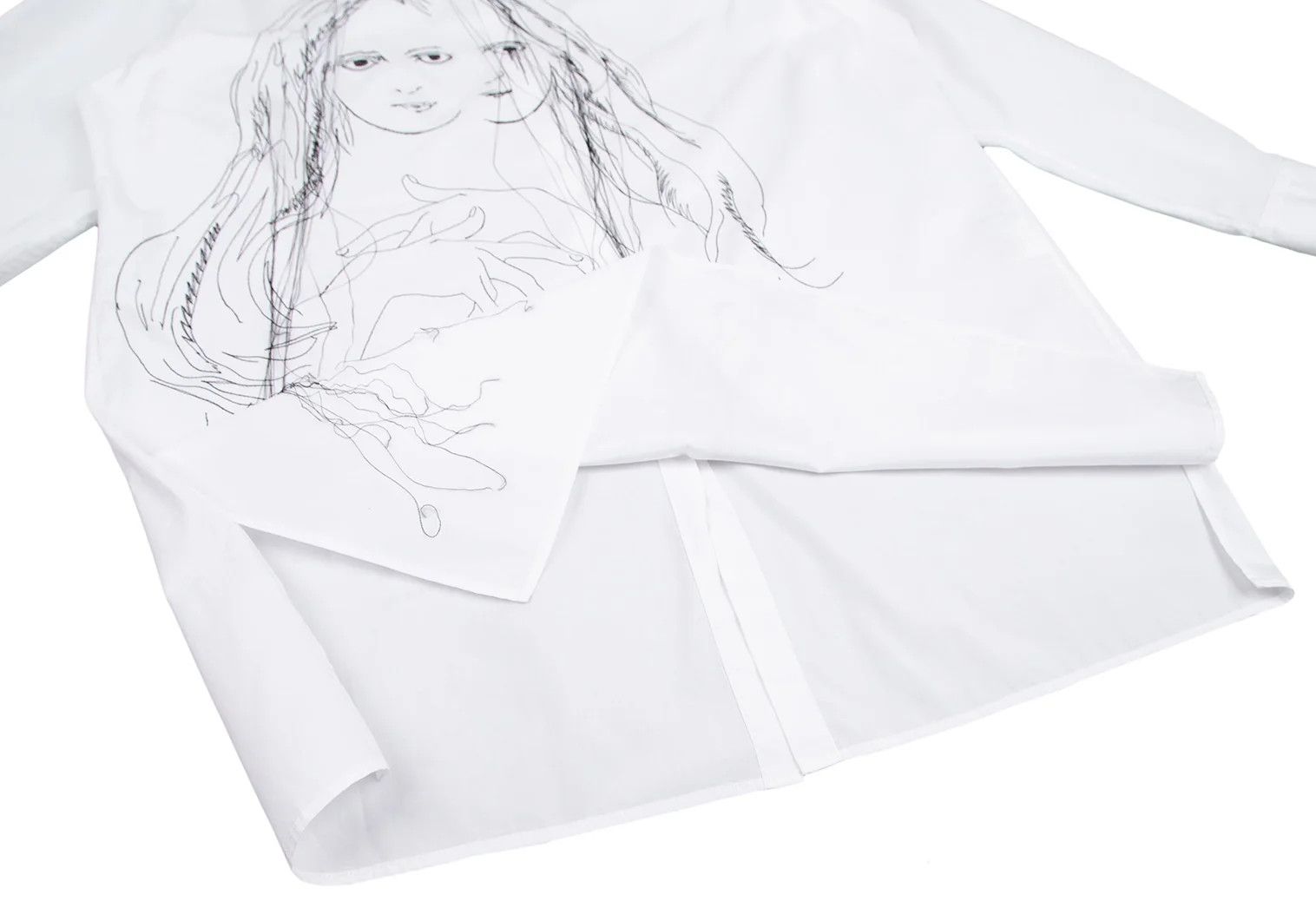 Yohji Yamamoto Yohji Yamamoto Double-Faced Stitch Embroidered Shirt Size US S / EU 44-46 / 1 - 14 Thumbnail