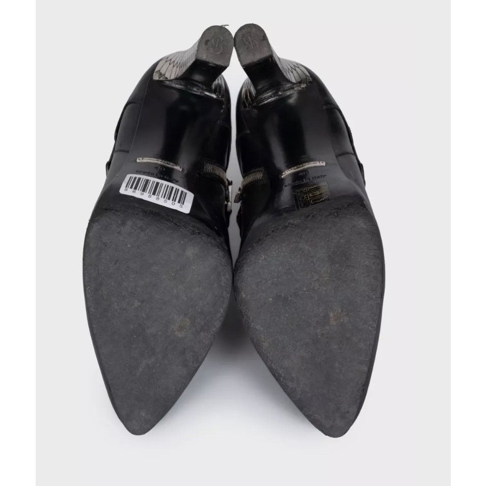 Roberto Cavalli Roberto Cavalli Black Leather Ankle Boots sz.40 Size US 10 / IT 40 - 5 Thumbnail