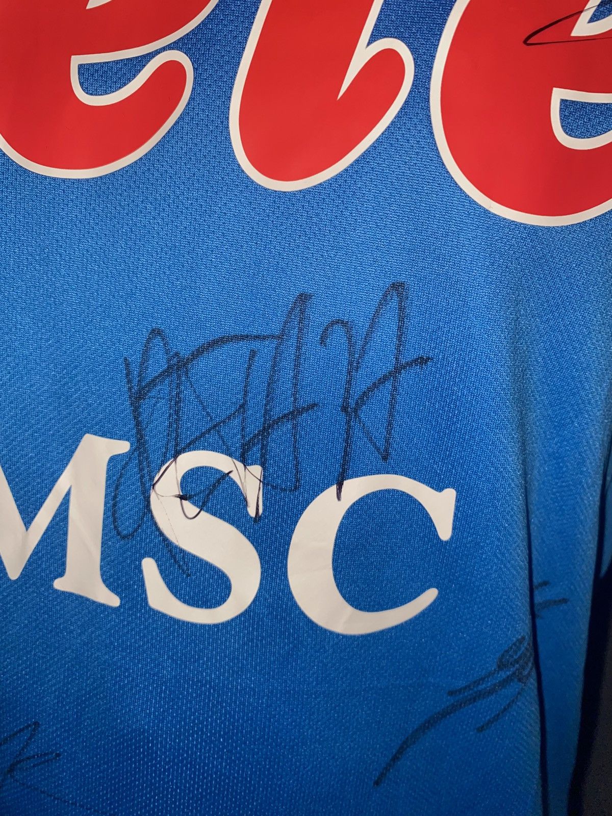 Kappa SSC Napoli FC - Squad Signed Shirt - 2020/21 - Large Size US L / EU 52-54 / 3 - 8 Thumbnail