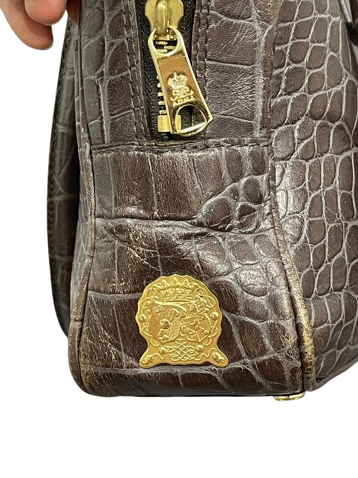 Genuine Leather Crocodile Embossed Cowhide A.D.M.J Japan Hand Bag 1🟩2 Size ONE SIZE - 12 Thumbnail
