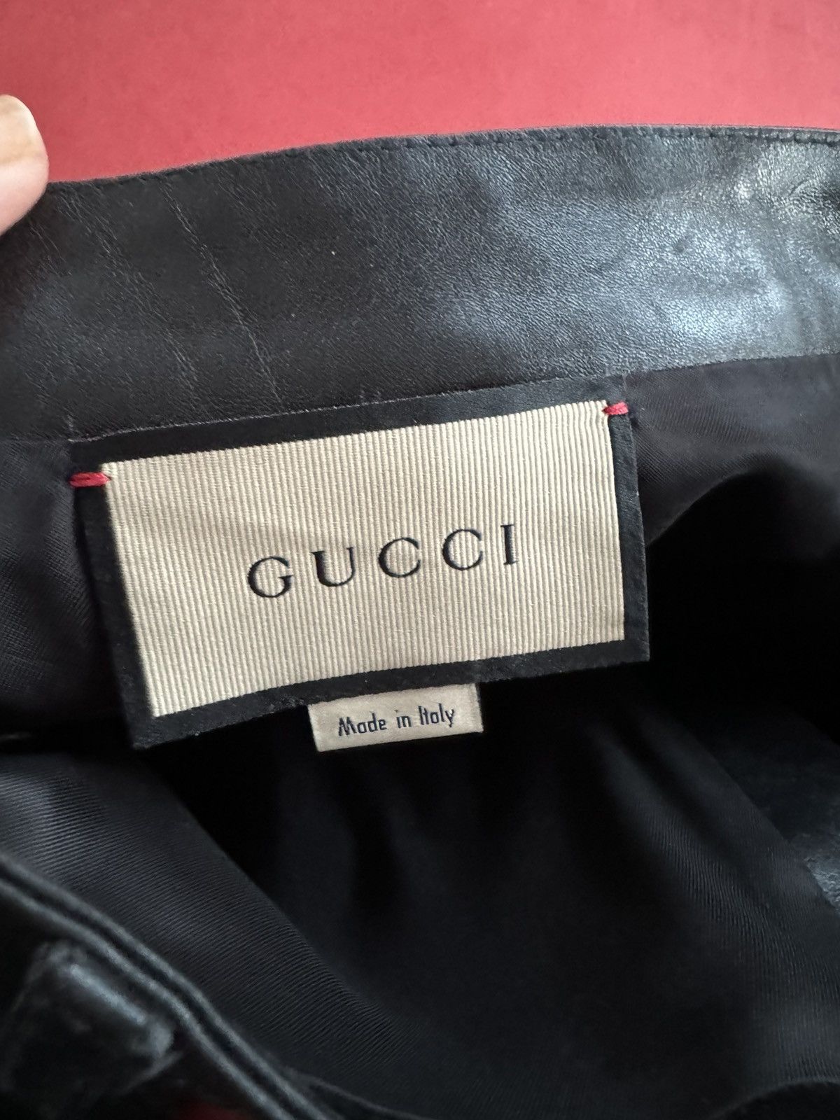 Gucci Gucci leather textured vinyl, size M int Size 28" / US 6 / IT 42 - 2 Thumbnail