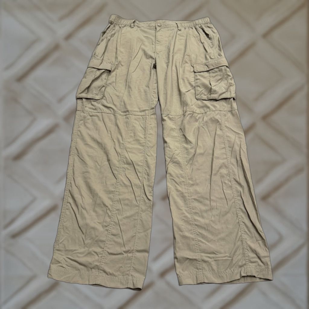The North Face Pants Mens 36 Cargo Regular Straight Leg Brown Nylon Outdoor Hiking Vintage No