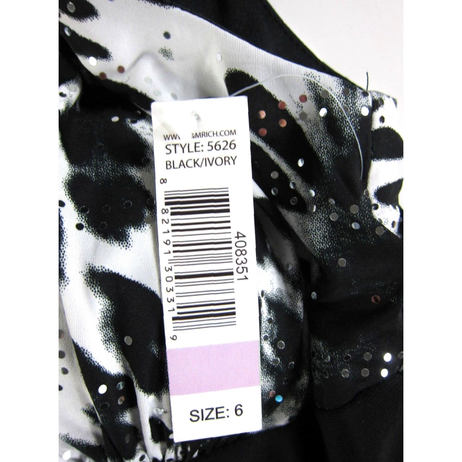 Vintage NWT R&M Richards Black Ivory Sparkly Stretch High Neck Midi Shift Tank Dress 6 Size M / US 6-8 / IT 42-44 - 5 Thumbnail