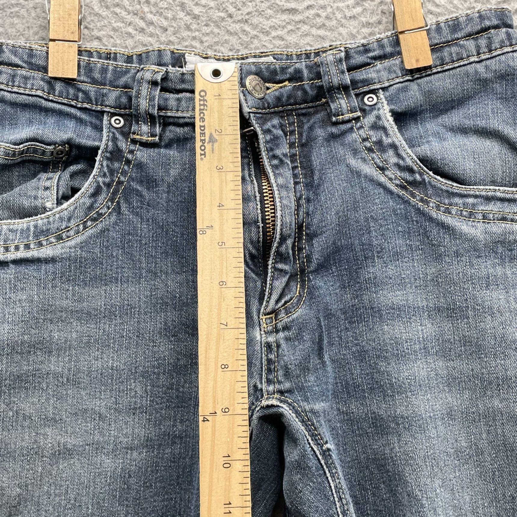 Mountain Khakis Mountain Khakis Jeans Mens 30x32 Straight Whisker Western Outdoor Workwear Gorp Blue Denim Cotton Spandex 5-Pocket Mens Regular Jeans Size US 30 / EU 46 - 6 Thumbnail