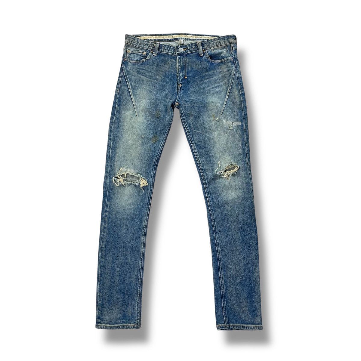 Number (N)ine Rare! Number(nine) x Studios Fades Distressed Stretch Jeans Size US 32 / EU 48 - 1 Thumbnail