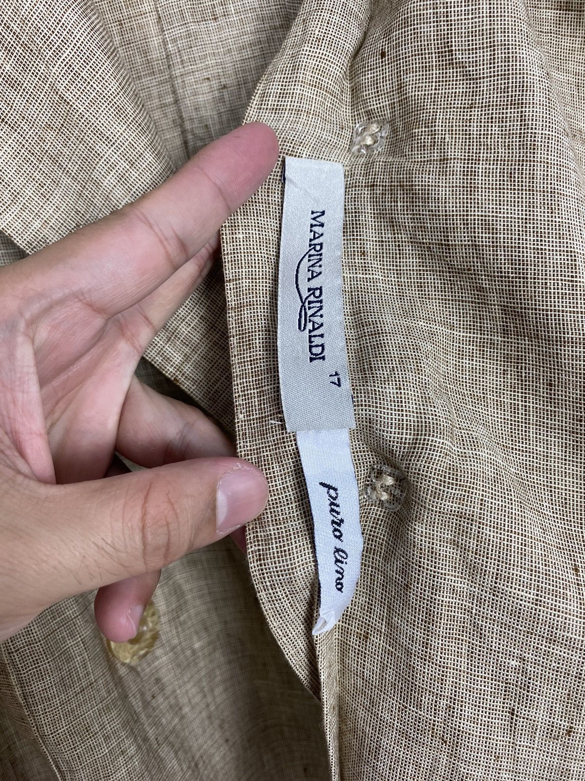 Vintage Rare‼️ Vtg Marina Rinaldi Linon Double Breasted Blazer Italy Size M / US 6-8 / IT 42-44 - 6 Thumbnail