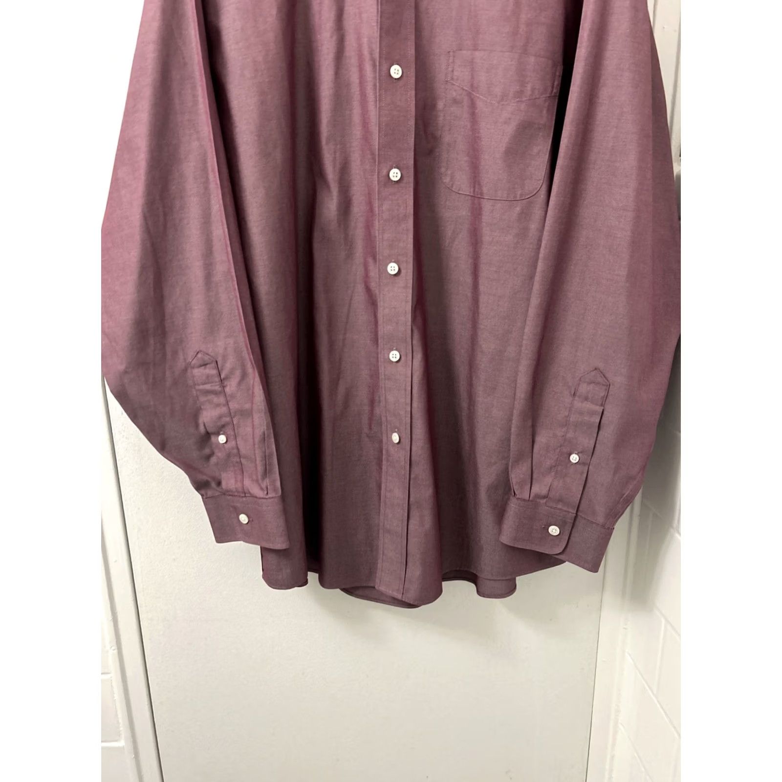 Vintage VINTAGE L.L. Bean Shirt Mens 16.5 Red Pinpoint Oxford Traditional Fit Wrinkle Free Dress Shirt Size US XL / EU 56 / 4 - 3 Thumbnail