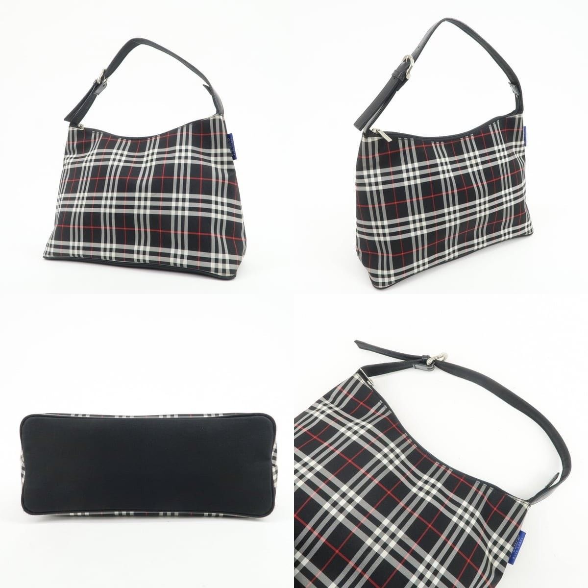 Burberry Burberry Blue Label Nova Plaid Nylon Shoulder Bag Black Size ONE SIZE - 3 Thumbnail